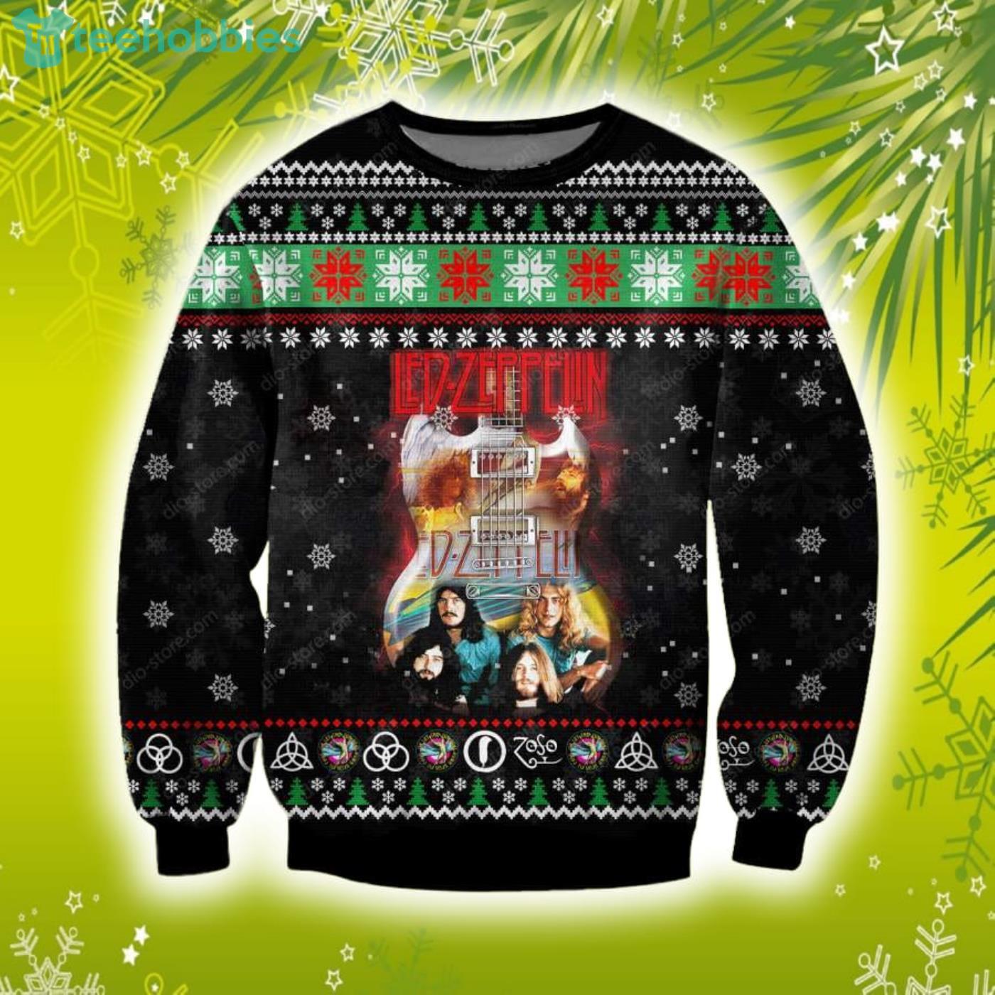 Led Zeppelin 3D Christmas Knitting Pattern Ugly Sweater Sweatshirt Product Photo 1 Led Zeppelin 3D Christmas Knitting Pattern Ugly Sweater Sweatshirt Product Photo 1