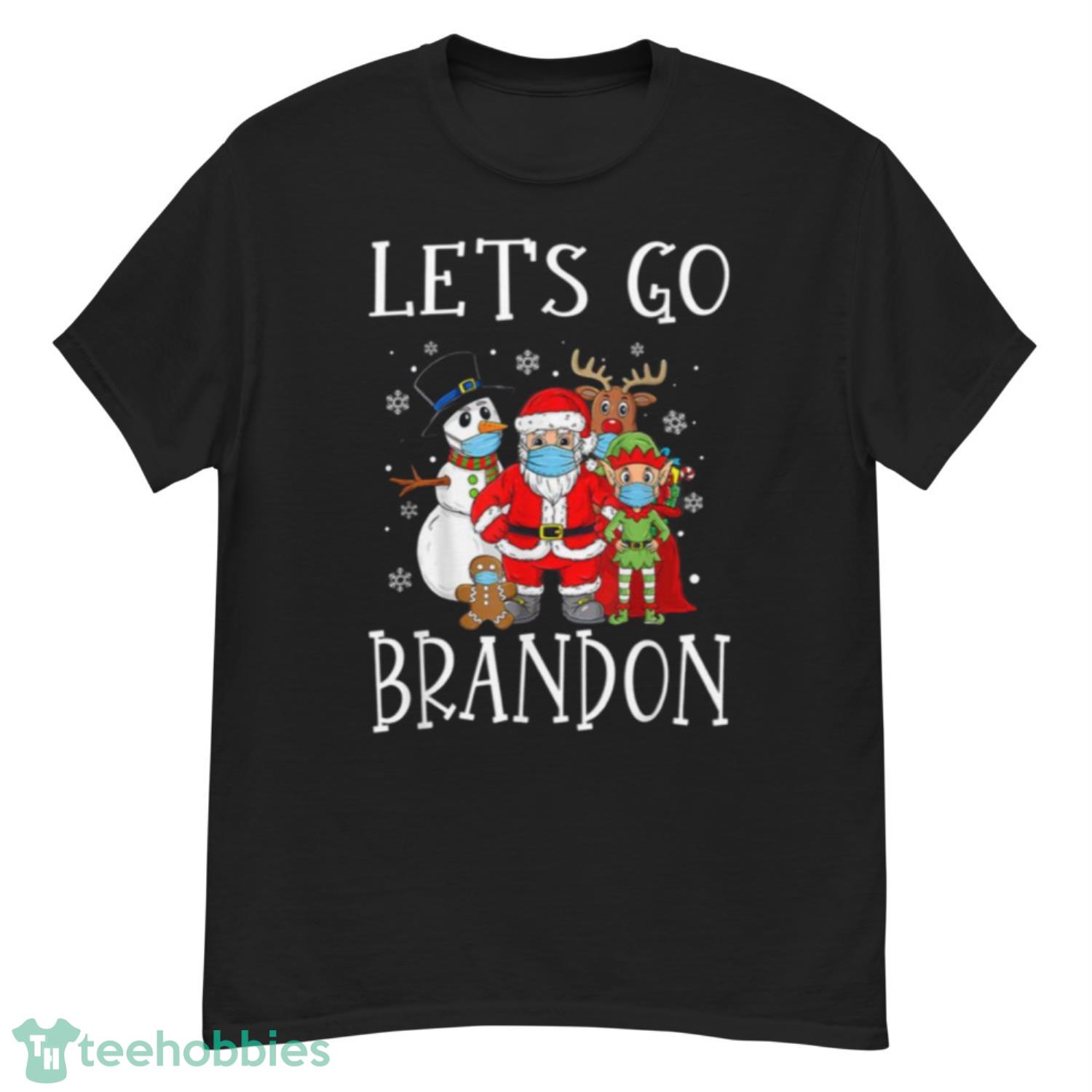 Let’s Go Branden Funny Christmas 2021 Santa And Friends Shirt - G500 Men’s Classic T-Shirt