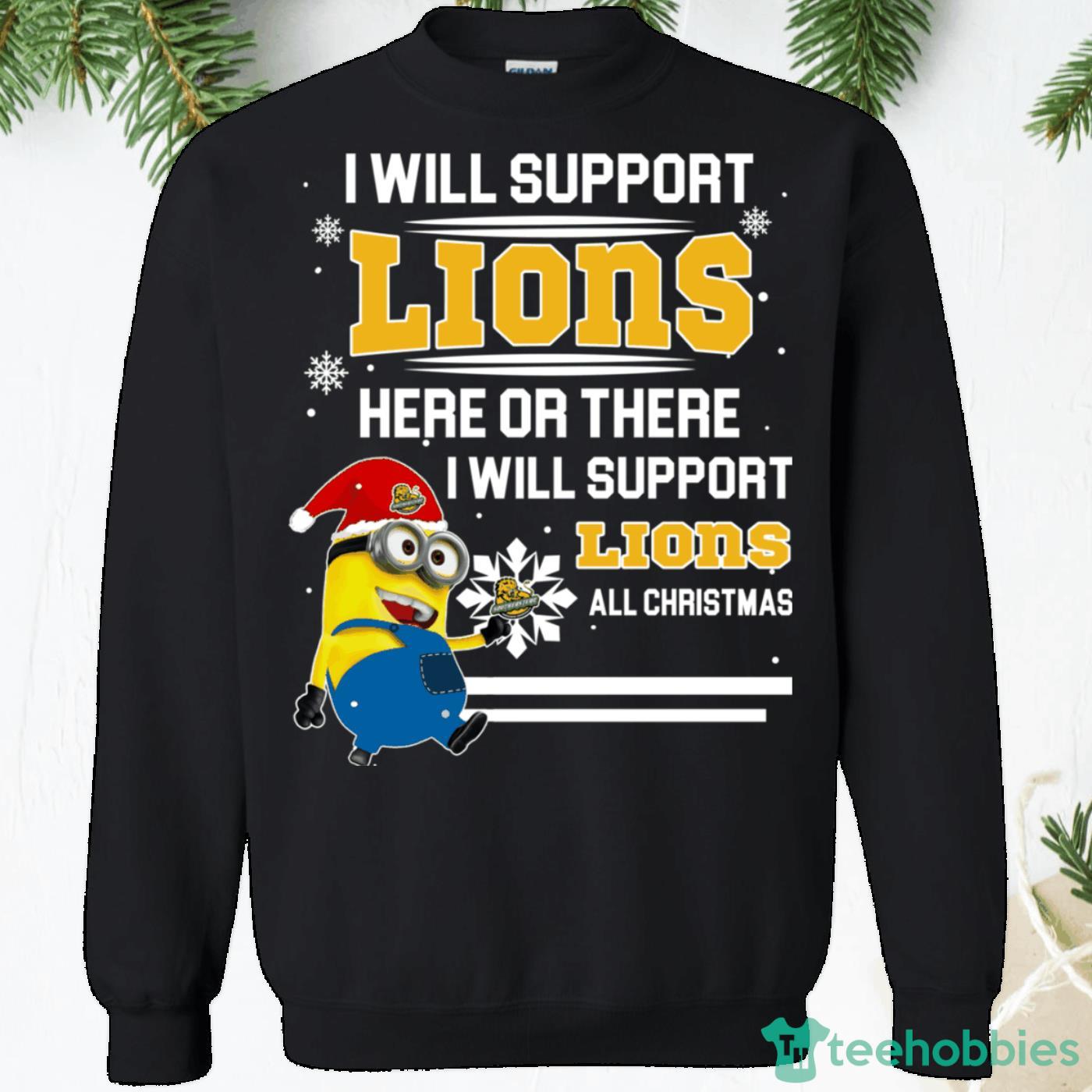 Lions Minion Christmas Sweatshirt Product Photo 1