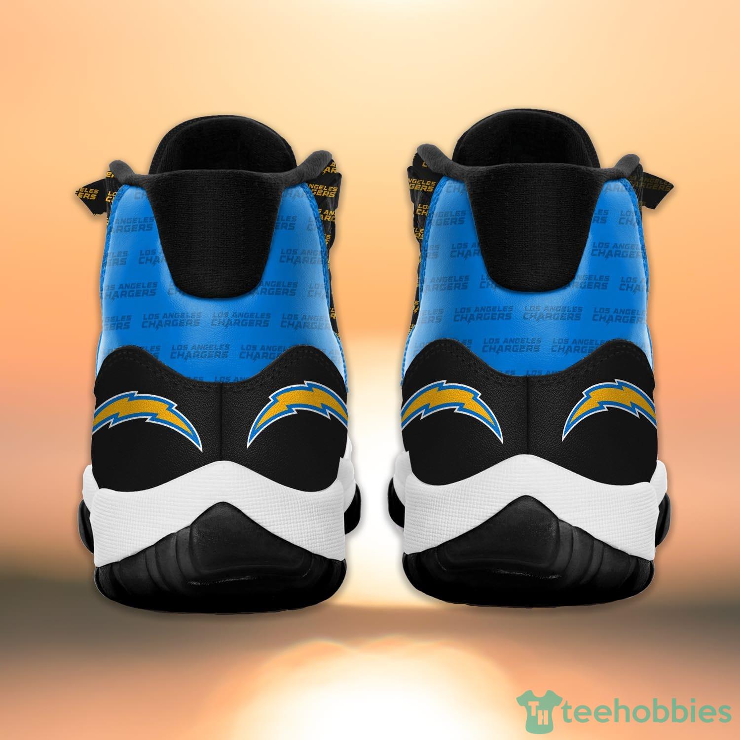 Los Angeles Chargers Custom Name Air Jordan 11 Sneaker Shoes For Sport Fans  - Banantees