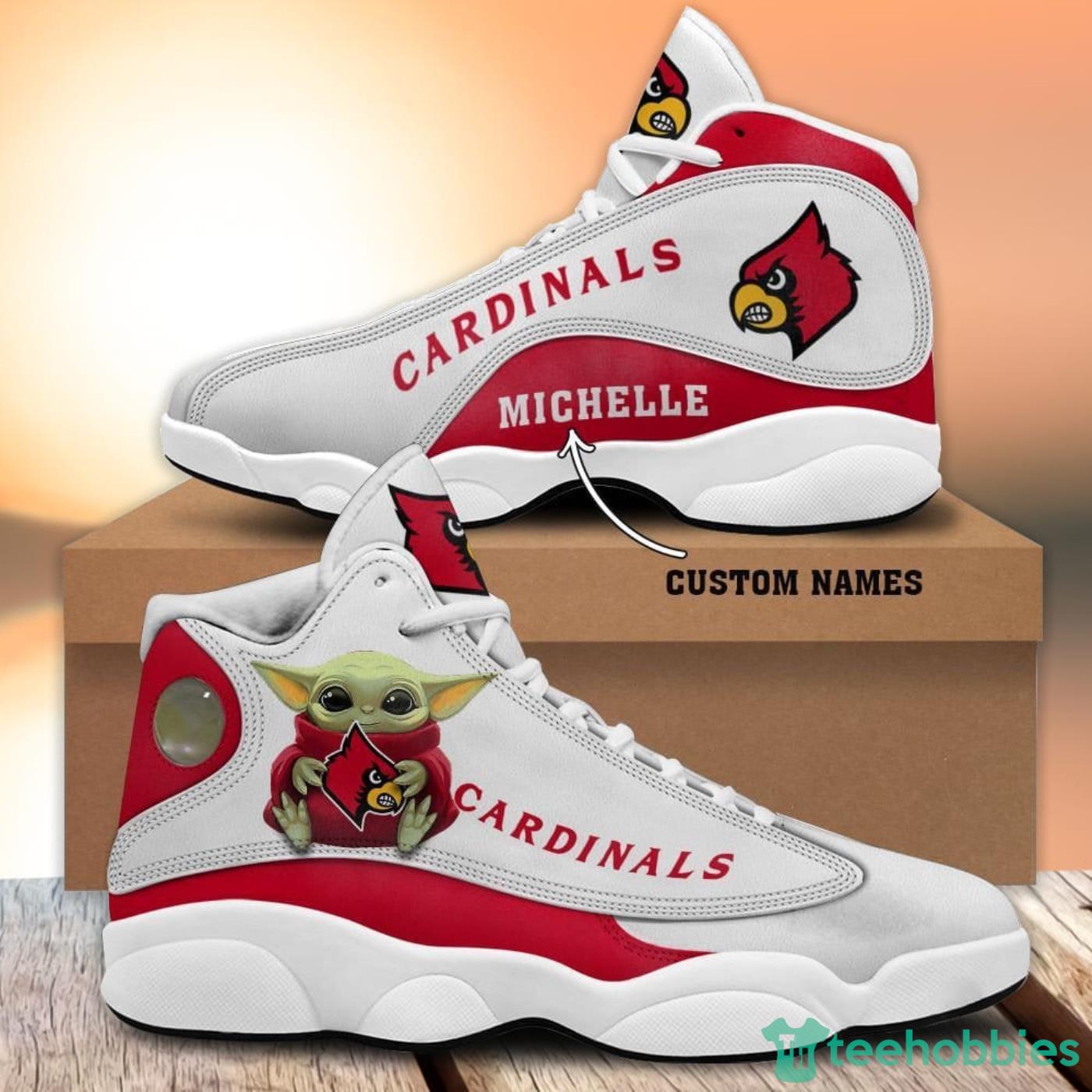 Louisville Cardinals Football Personalized Name Air Jordan 13