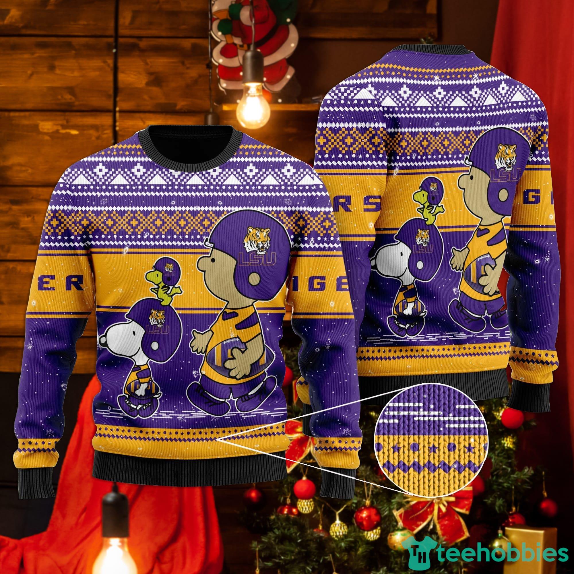Lsu Tigers Logo Custom Name For Football Fans Ugly Christmas Sweater  Christmas Gift - Shibtee Clothing