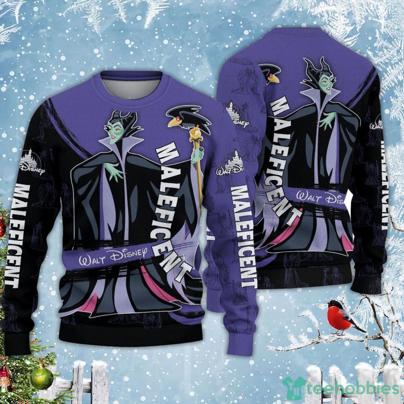Maleficent Purple Black Disney Carrtoon Lover Ugly Christmas Sweater Product Photo 1