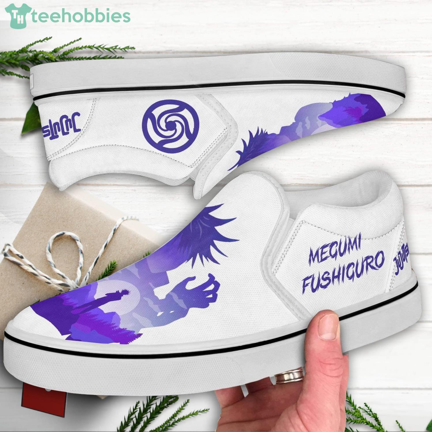 Megumi Fushiguro Custom Jujutsu Kaisen Anime Slip On Shoes Product Photo 4 Megumi Fushiguro Custom Jujutsu Kaisen Anime Slip On Shoes Product Photo 4