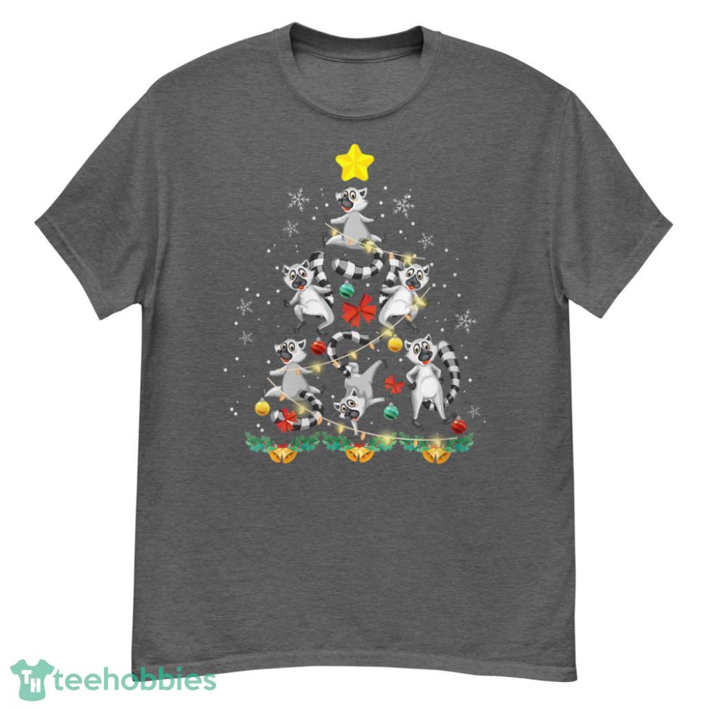 Merry Christmas T-shirt Lemur Christmas Tree Xmas V-Neck T-Shirt Christmas Shirt - G500 Men’s Classic T-Shirt-1