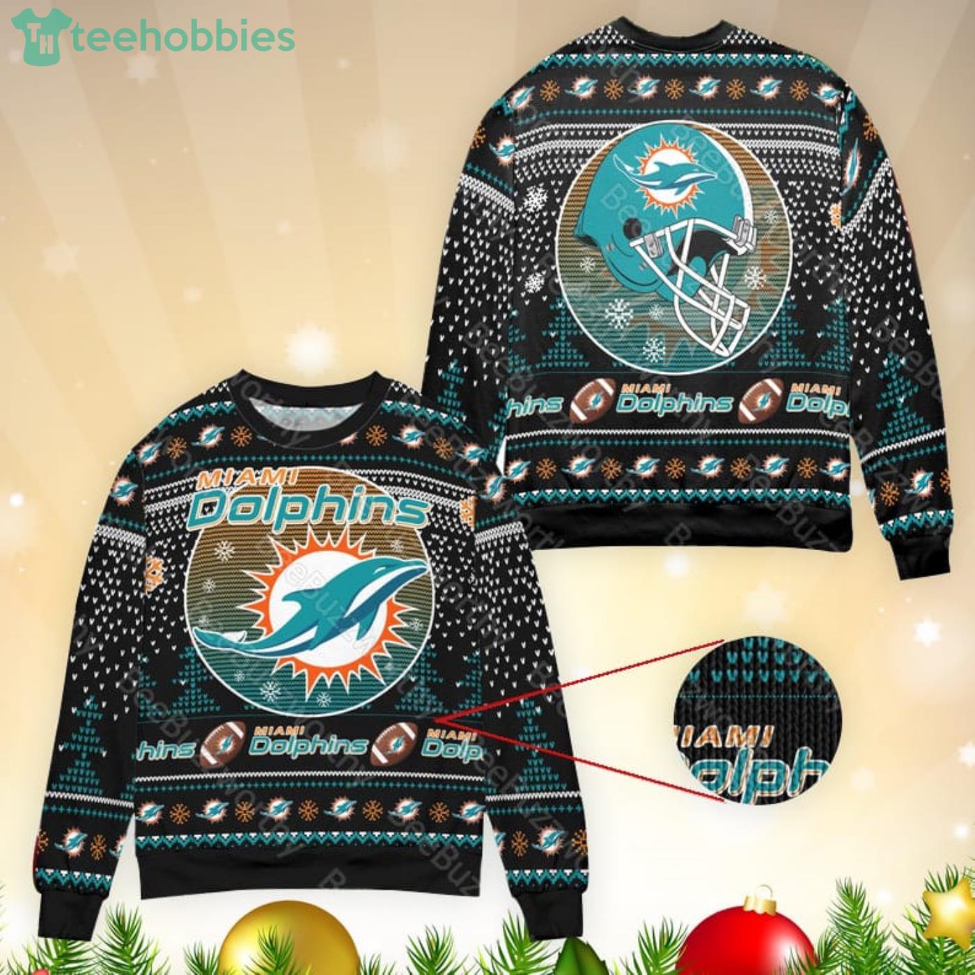 Miami Dolphins Fans Ugly Christmas Sweaters