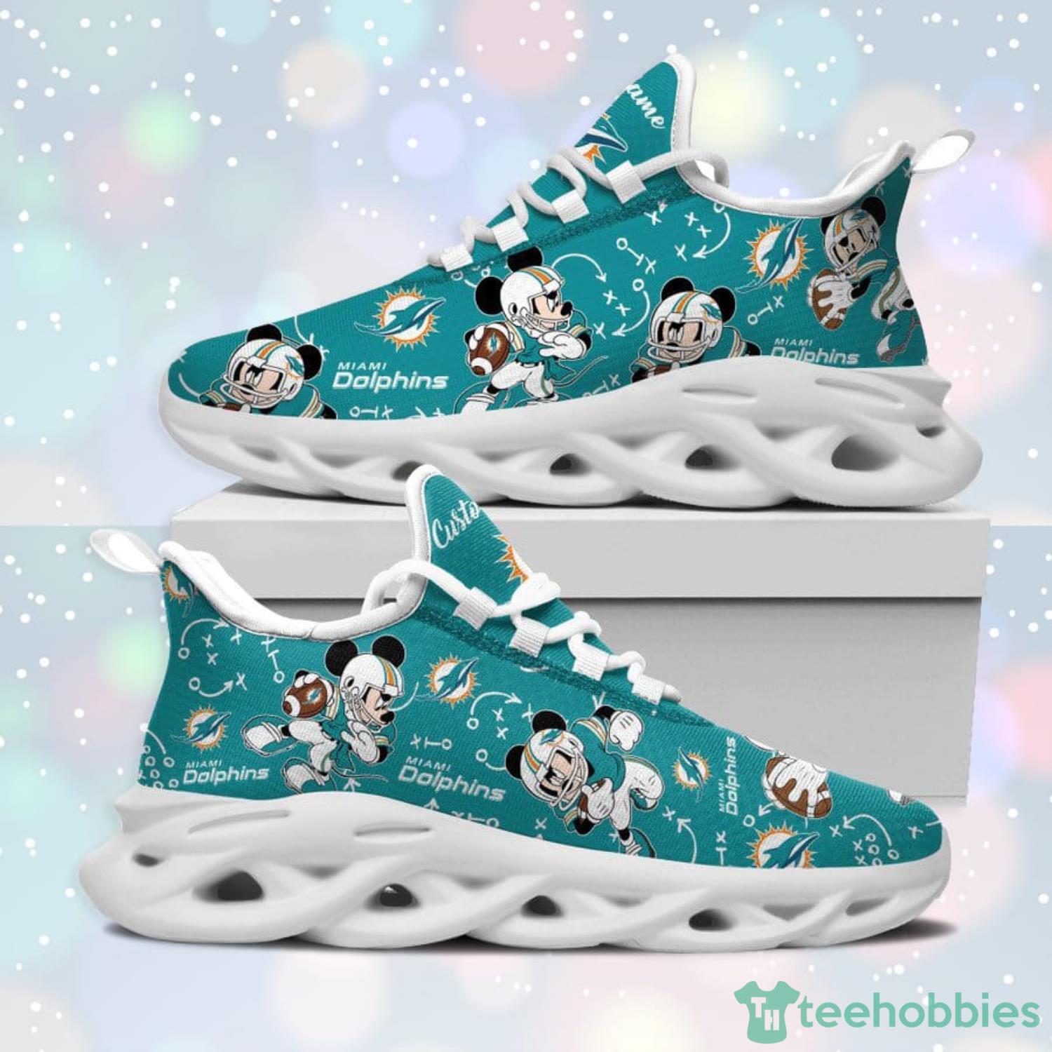 Miami Dolphins Custom Name Men And Women Max Soul Shoes