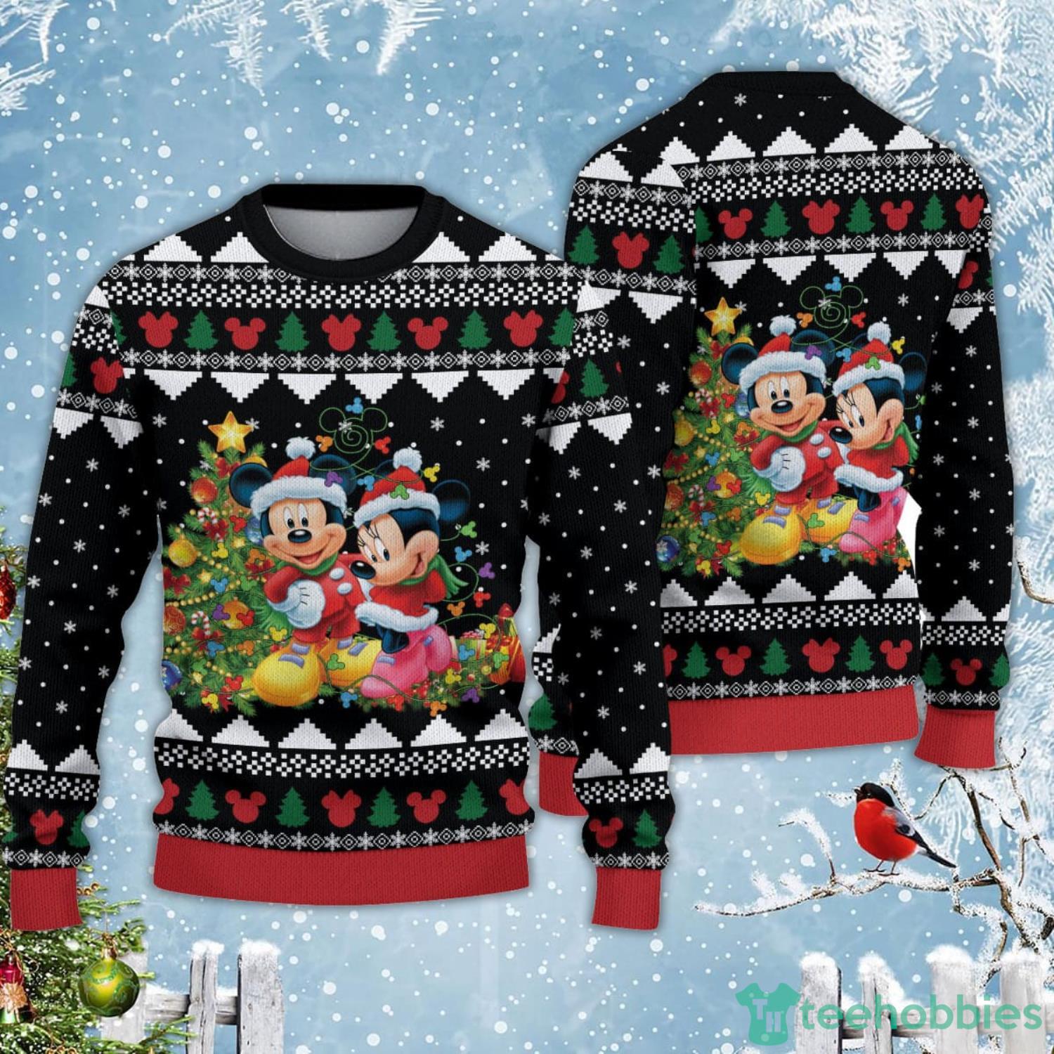 Pittsburgh Penguins Hohoho Mickey Christmas Ugly Sweater –