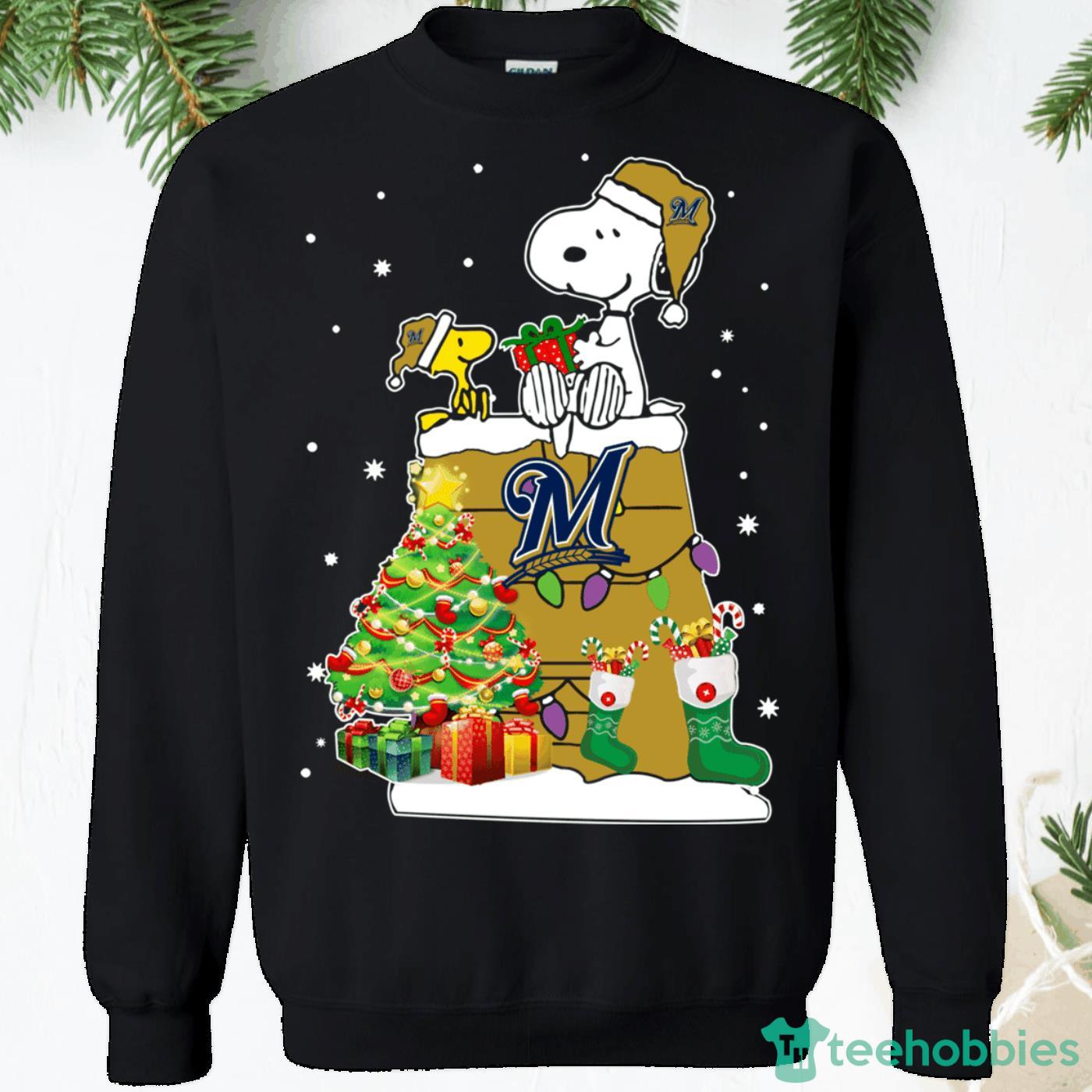 Milwaukee Brewers Snoopy Lover Christmas Sweatshirt