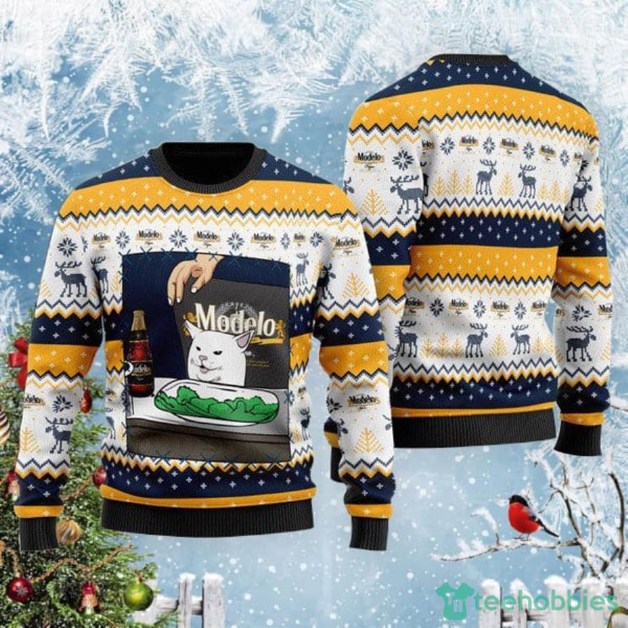 Modelo Negra Cat Meme Funny Christmas Gift Christmas Ugly Sweater Product Photo 1