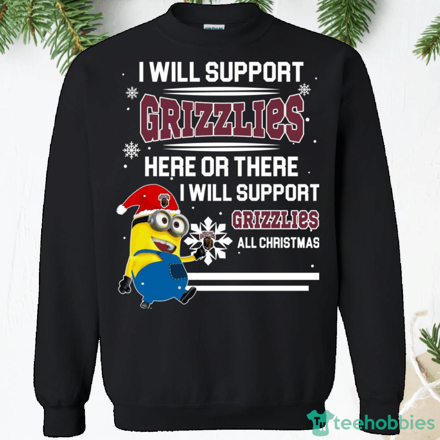 Montana Grizzlies Minion Christmas Sweatshirt Product Photo 1