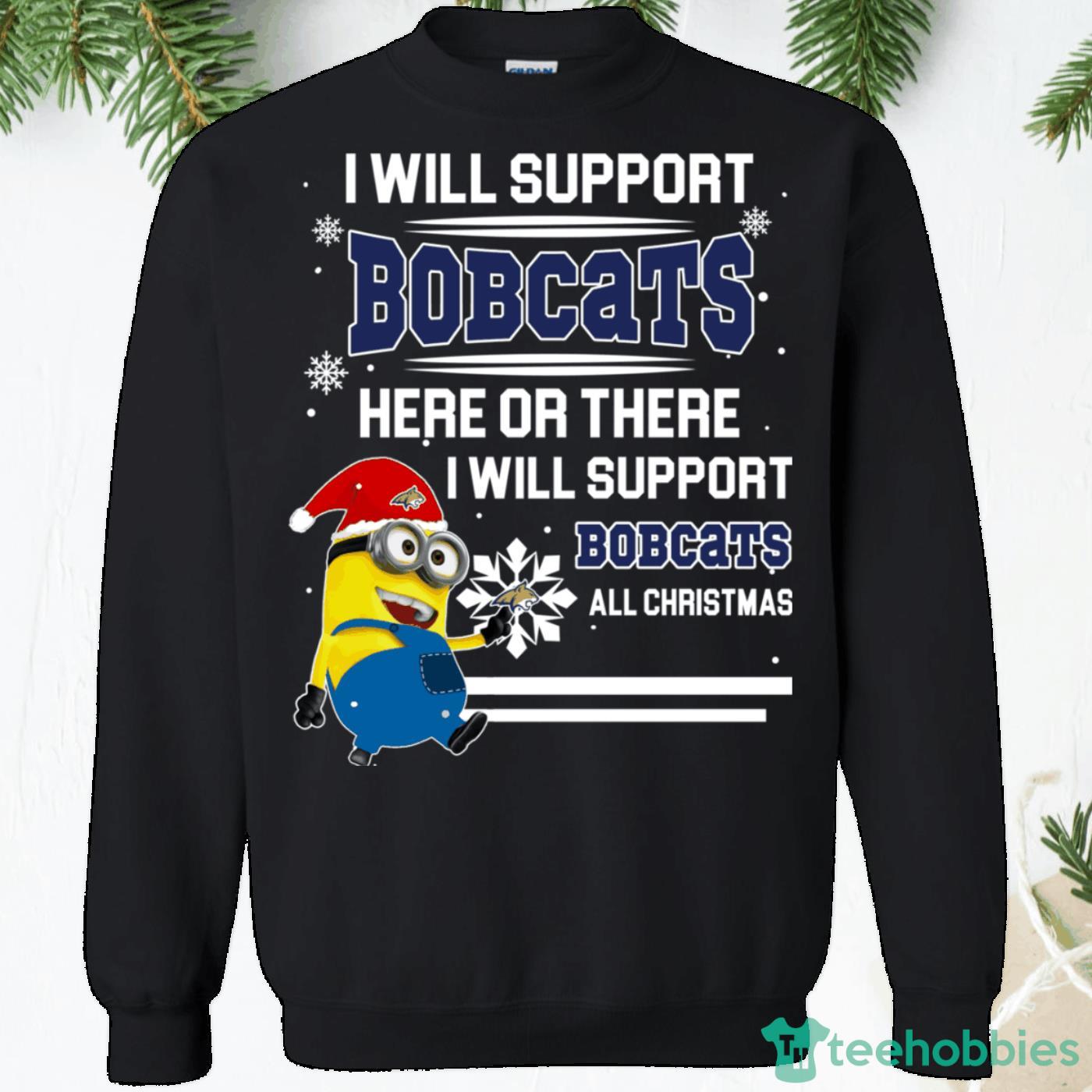 Montana State Bobcats Minion Christmas Sweatshirt Product Photo 1