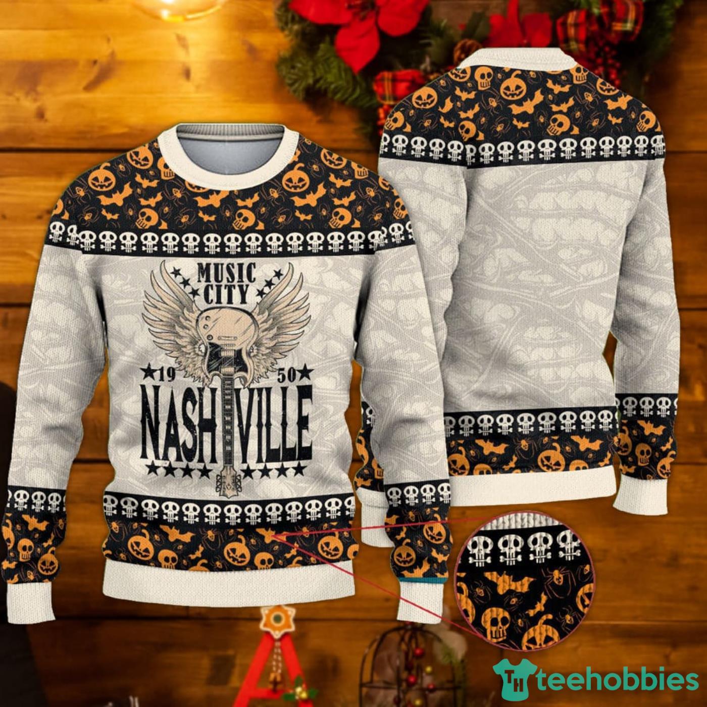 Music City Nashville Ugly Halloween Sweater Product Photo 1