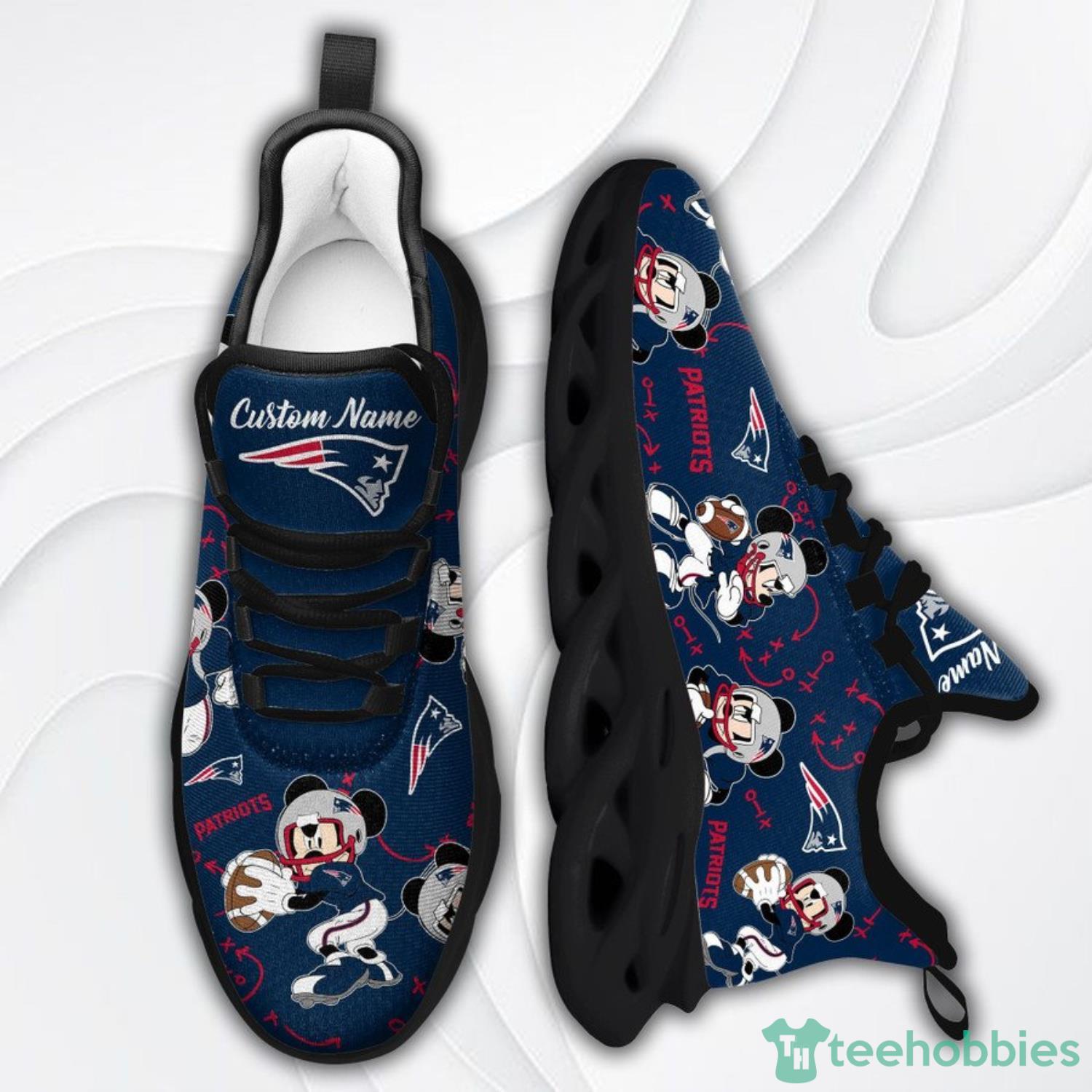 New England Patriots Personalized Name NFL Max Soul Shoes Men And