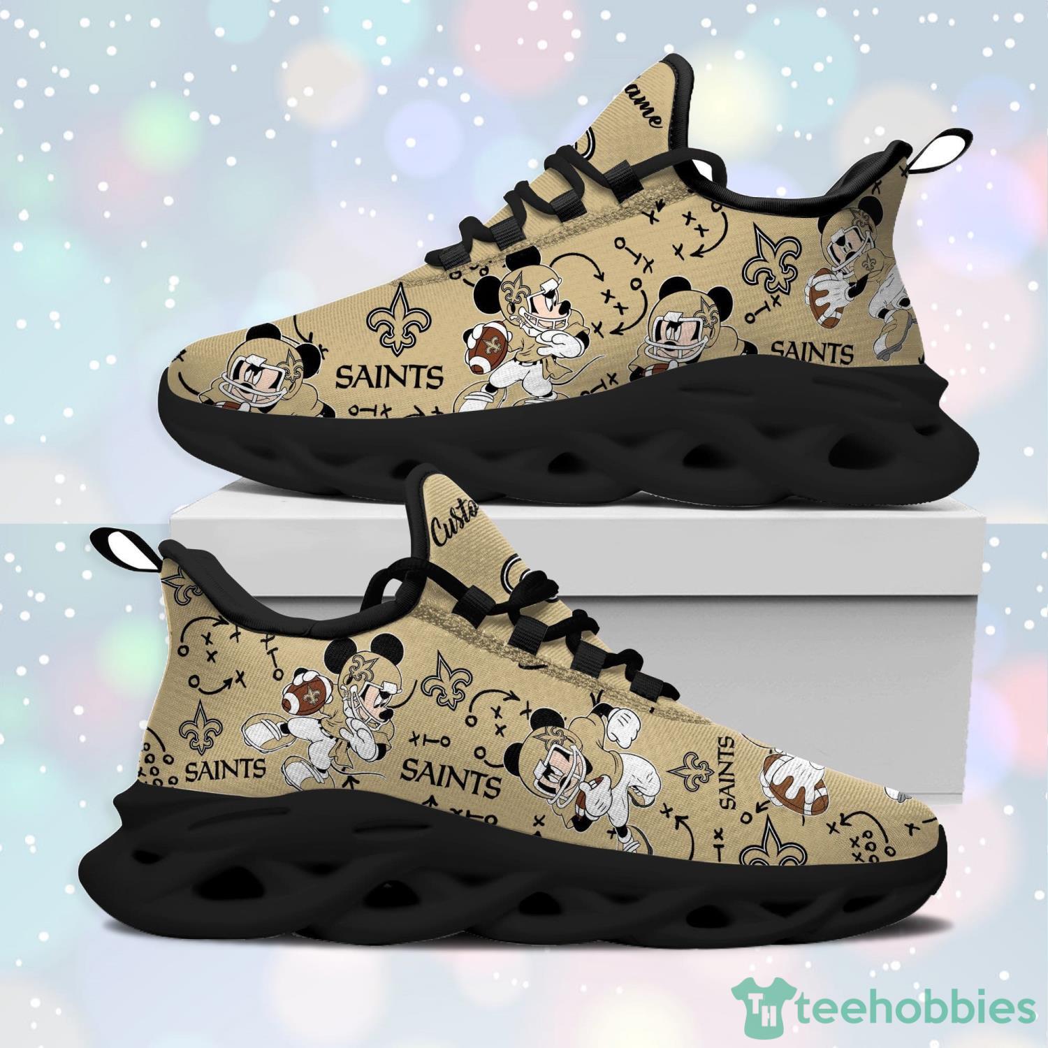 New Orleans Saints 3D Max Soul Sneakers Running Shoes Custom Name