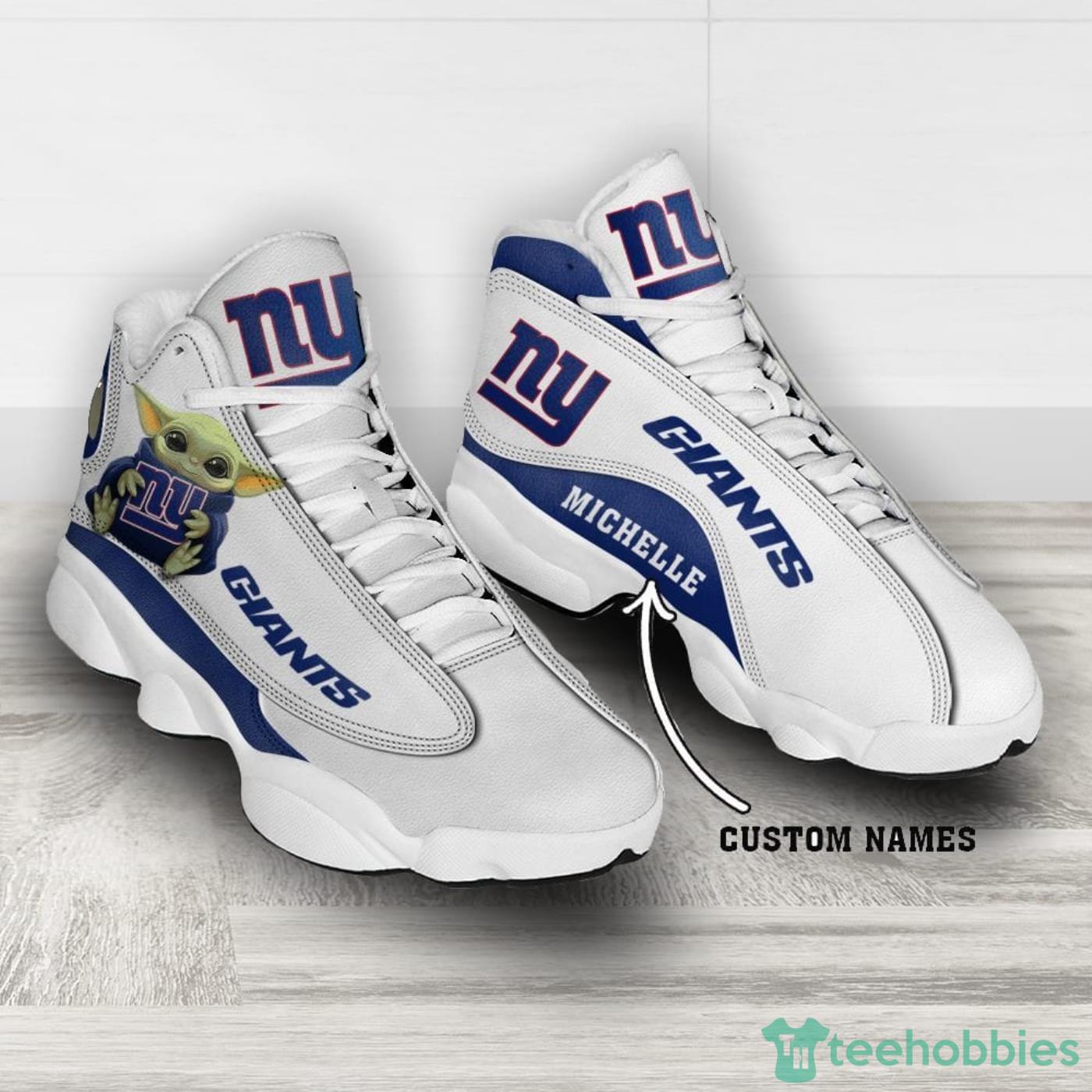 NFL New York Giants Custom Name Air Jordan 13 Shoes V2 –