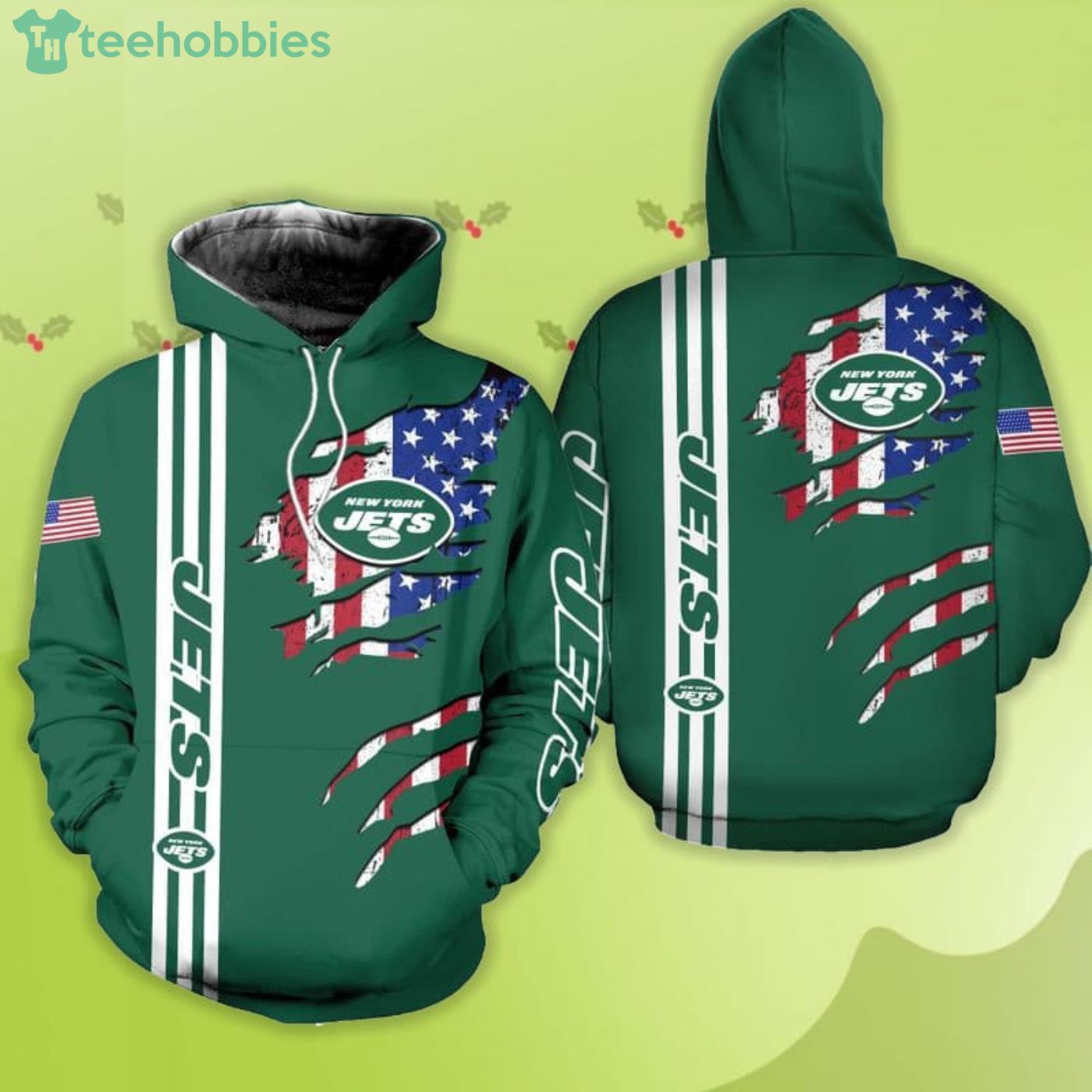 New York Jets NFL US Flag Camo Veteran Team 3D Printed Hoodie