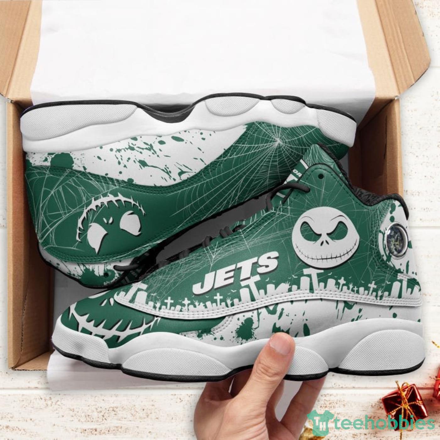 New York Jets Air Jordan 13 Custom Sneakers For Fans - Freedomdesign