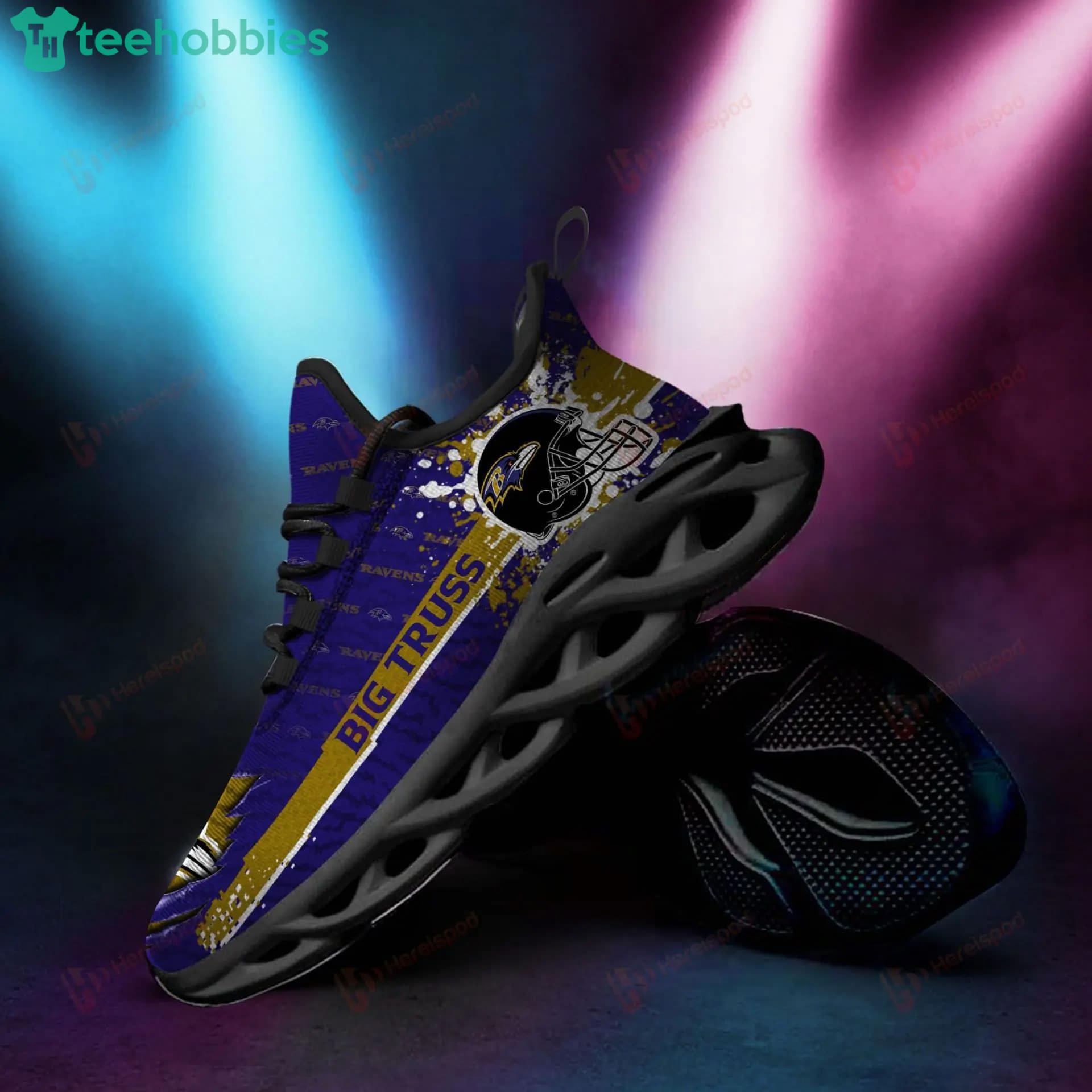 Baltimore Ravens Tiger Skin Air Jordan 4 Custom Name Shoes