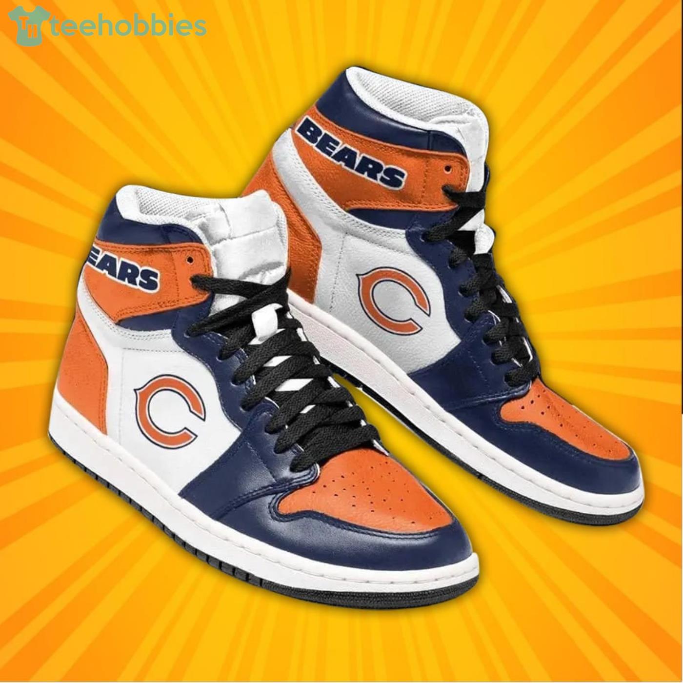 Custom Chicago Bears Air Jordans 11 in orange 3D graphics 