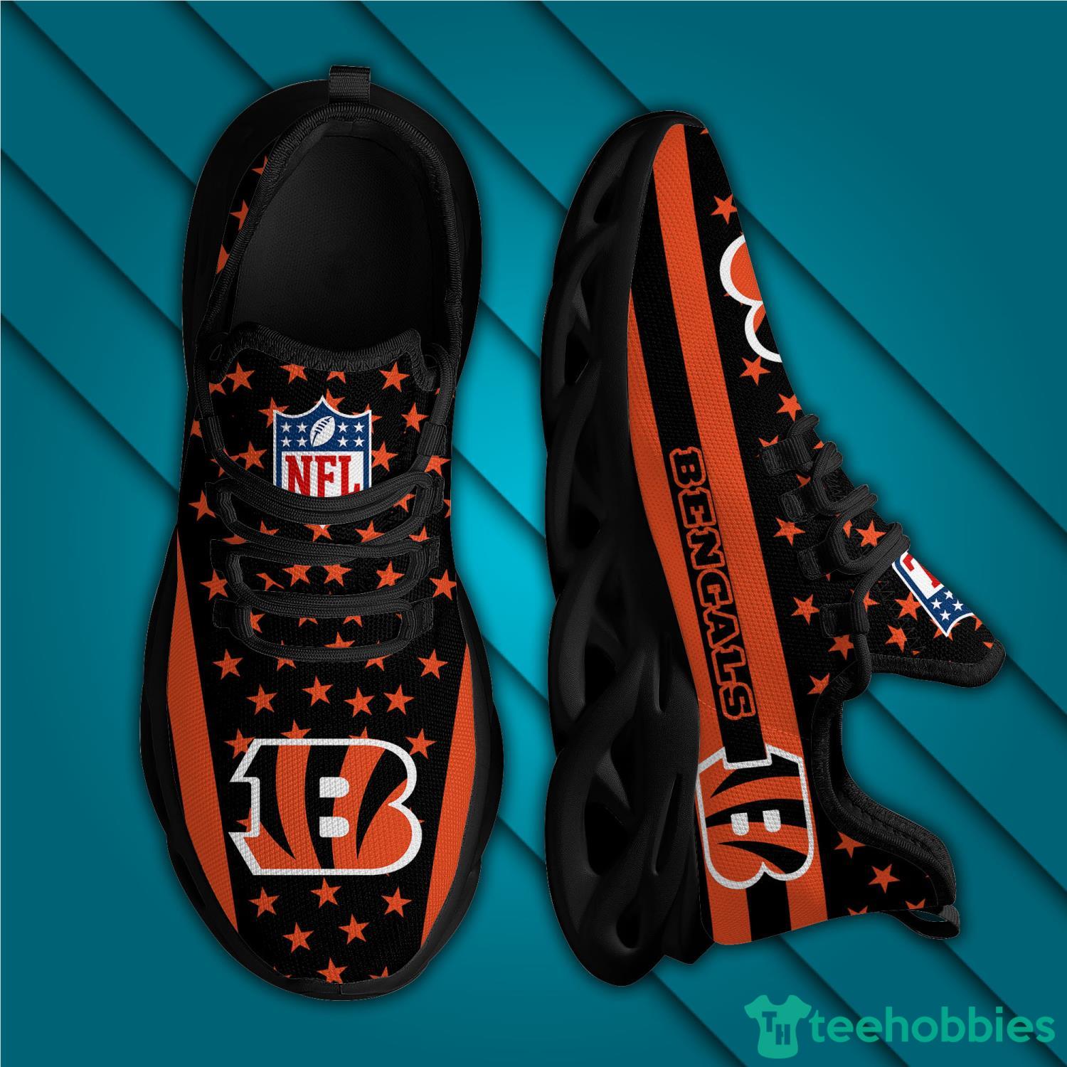 Cincinnati Bengals NFL Men And Women Running Sneakers Ultra Max Soul Shoes  - Freedomdesign