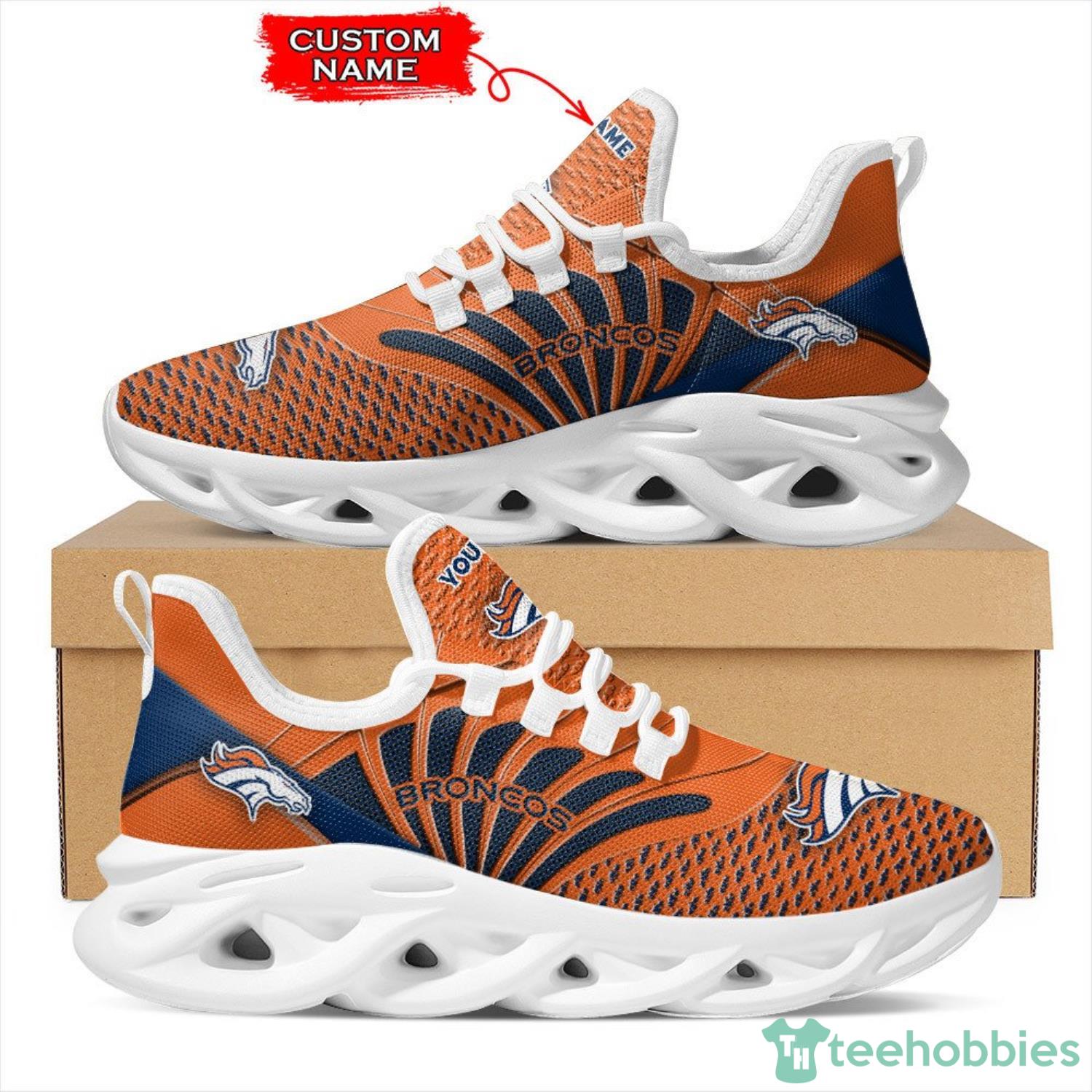 NFL Denver Broncos Max Soul Sneaker Custom Name Gift For Fans Product Photo 1