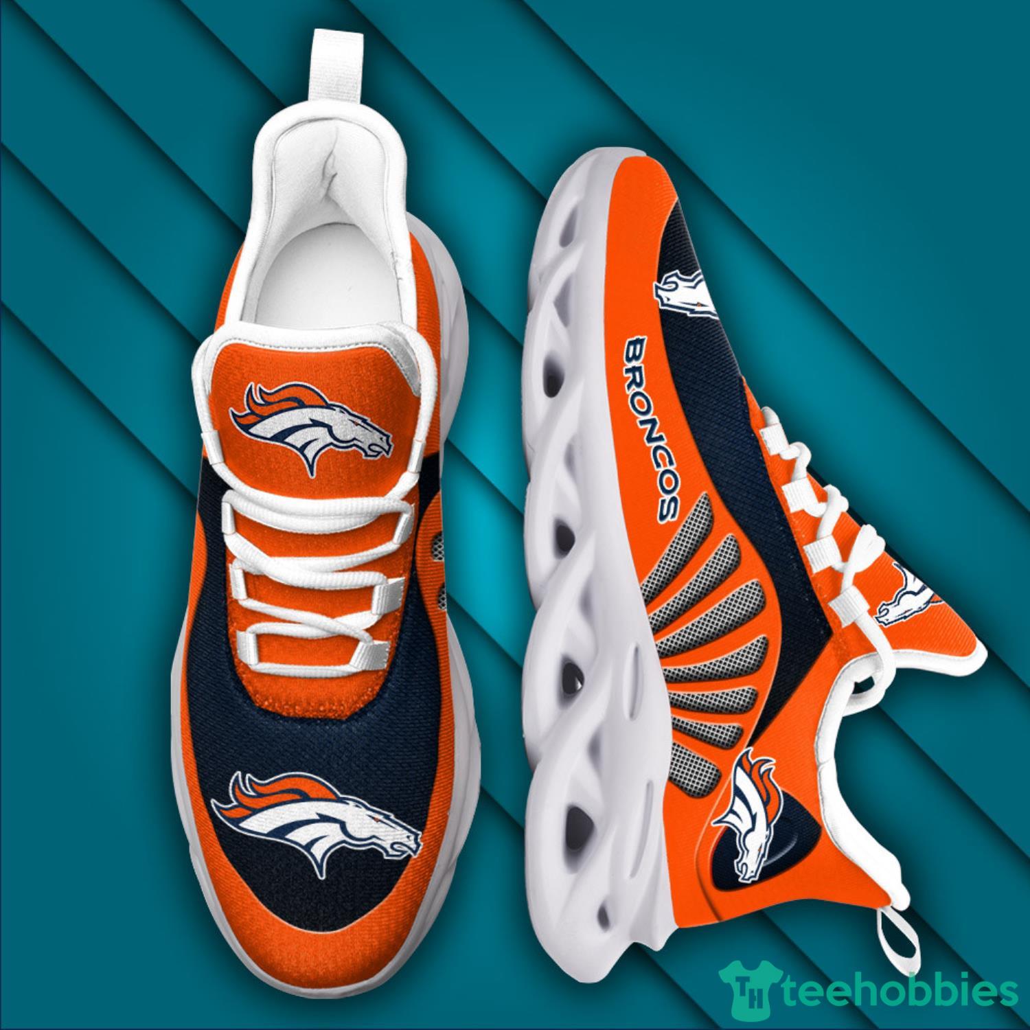 NFL Denver Broncos Chunky Sneakers Black White Max Soul Shoes Men Women -  Freedomdesign