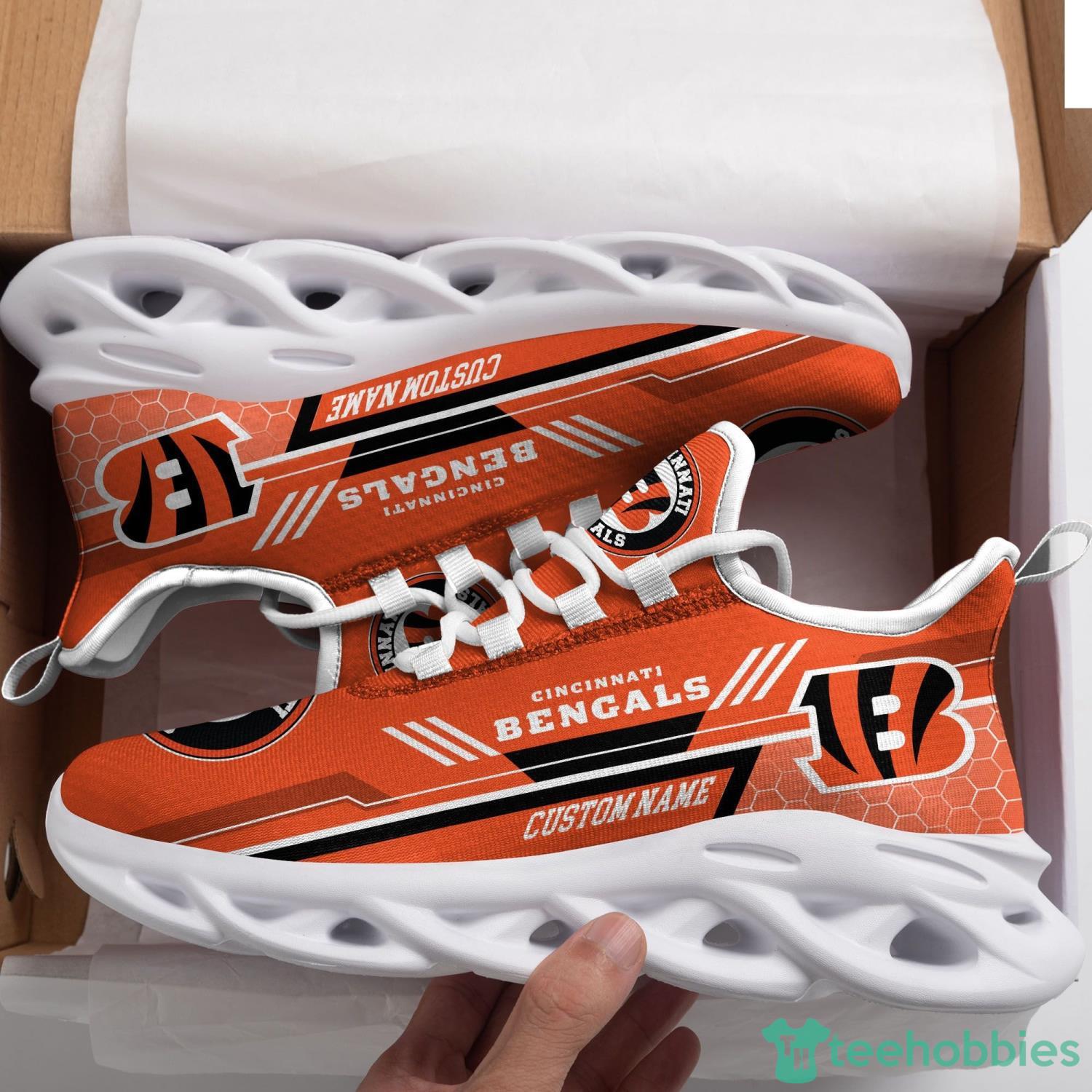 NFL Football Fan Cincinnati Bengals Custom Name Max Soul Sneaker Shoes Product Photo 1