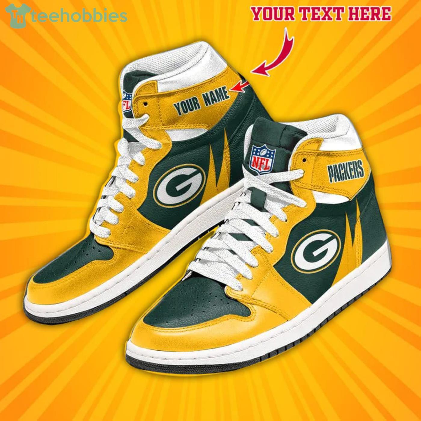 NFL Green Bay Packers Custom Name Yellow Green Edition Air