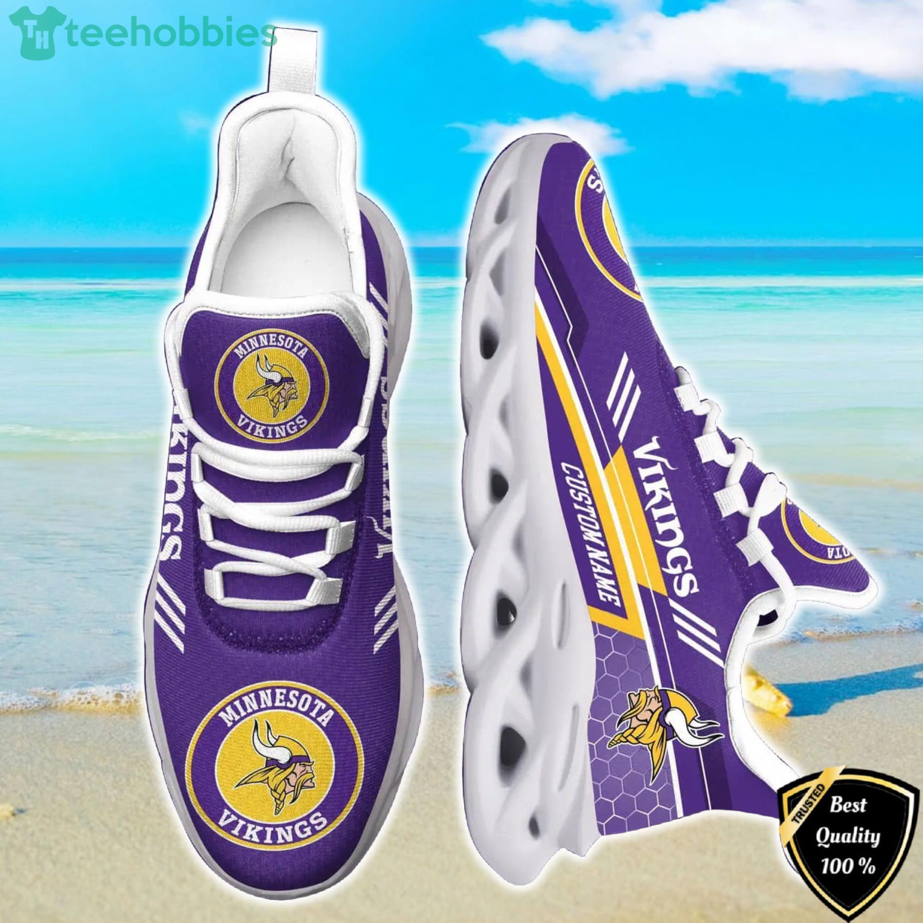 Minnesota Vikings Cool Max Soul Snesker Running Shoes Personalized Name -  Freedomdesign