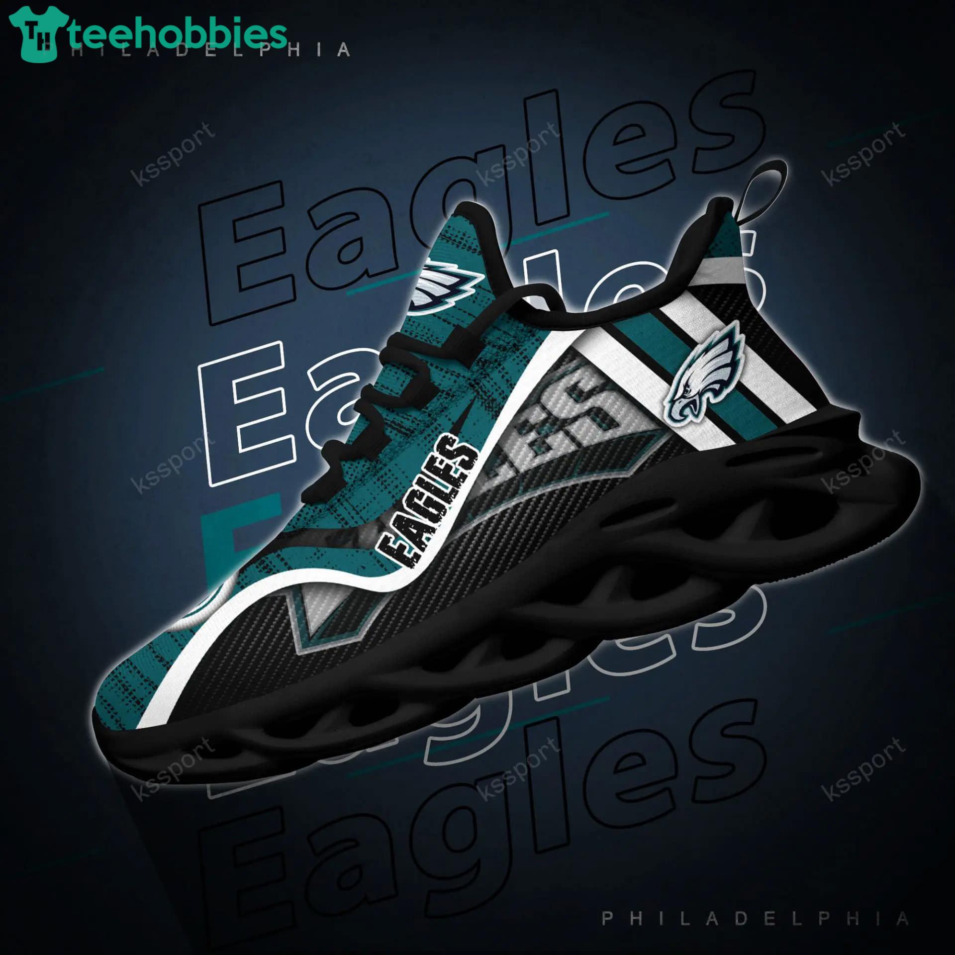 NFL Philadelphia Eagles Custom Name Green Black Max Soul Shoes Gift For  Fans Sport