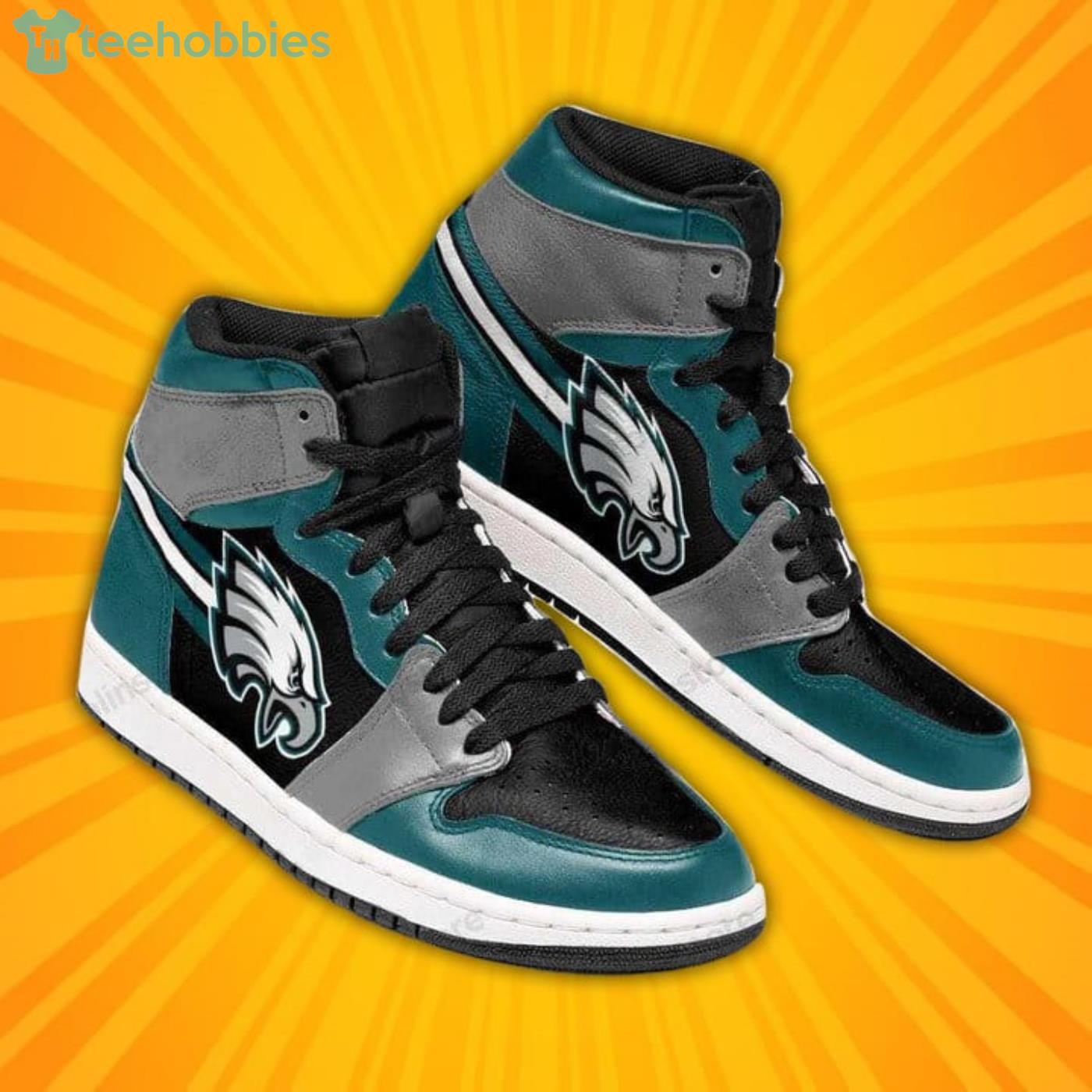 NFL Philadelphia Eagles Symbol Black Green Air Jordan Hightop Shoes Gift For Fans Product Photo 1 NFL Philadelphia Eagles Symbol Black Green Air Jordan Hightop Shoes Gift For Fans Product Photo 1