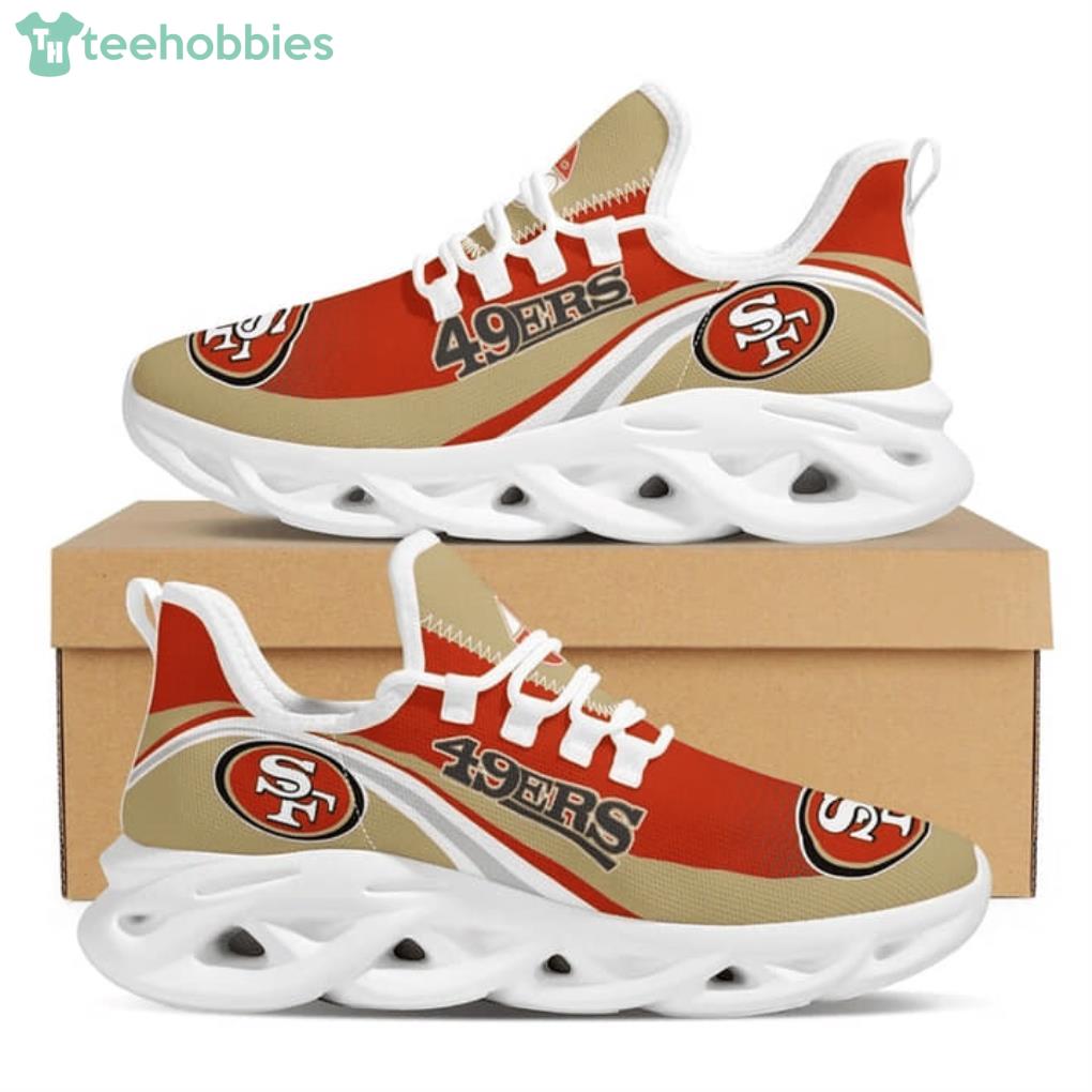 NFL San Francisco 49ers Red Golden Curve Max Soul Shoes Gift For Fans Sport Product Photo 1