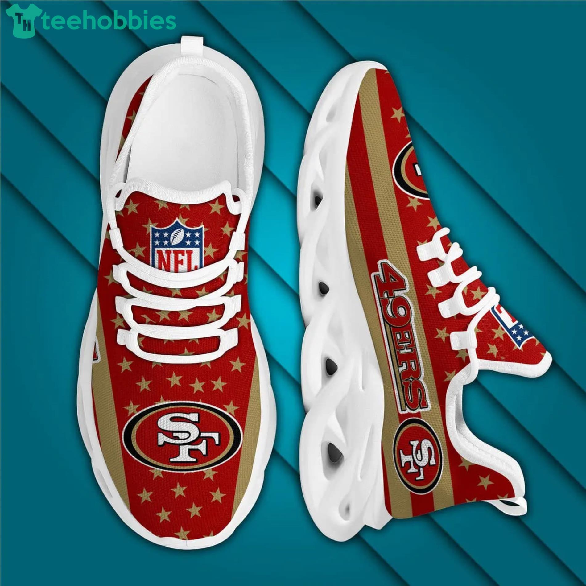 NFL San Francisco 49ers Red Golden Stars Max Soul Shoes Gift For Fans Sport Product Photo 1