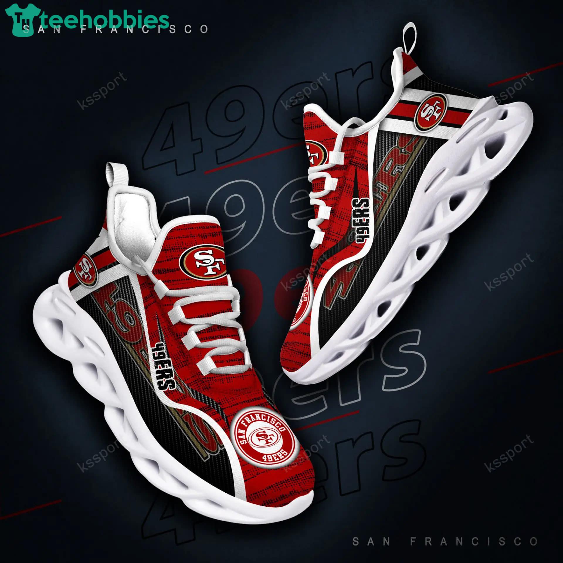 NFL San Francisco 49ers Red Logo Sneakers Max Soul Shoes Gift For Fans Sport Product Photo 1
