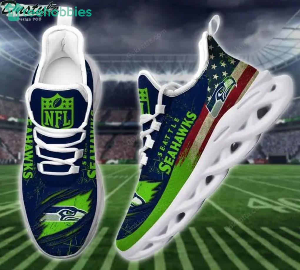 NFL Seattle Seahawks Navy Green Max Soul Shoes Gift For Fans Sport