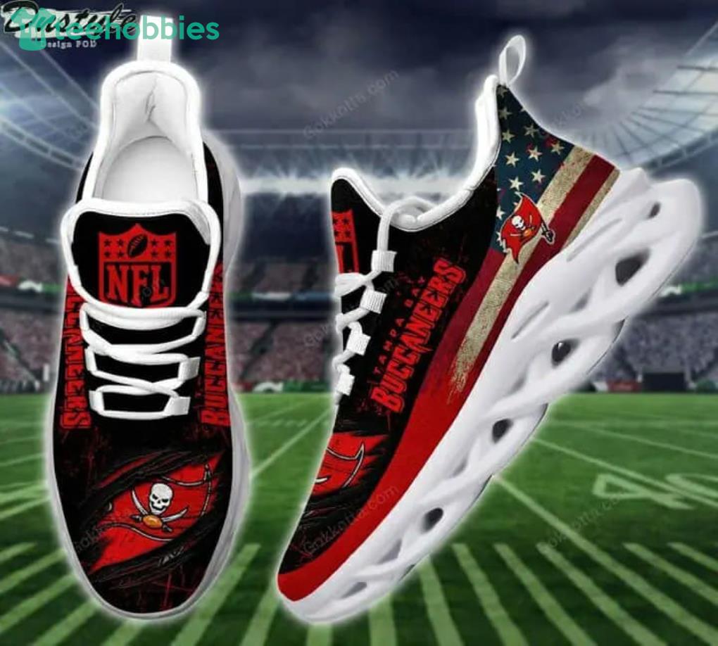 NFL Tampa Bay Buccaneers Red Black Max Soul Shoes Gift For Fans Sport Product Photo 1