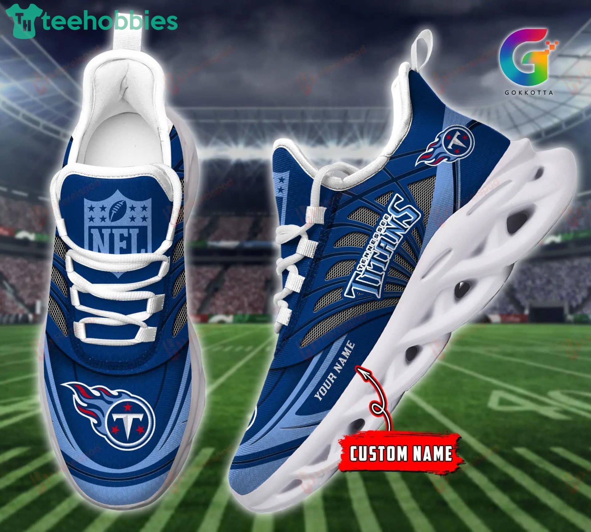 Personalized NFL Tennessee Titans Custom Name Air Force Shoes - Tagotee