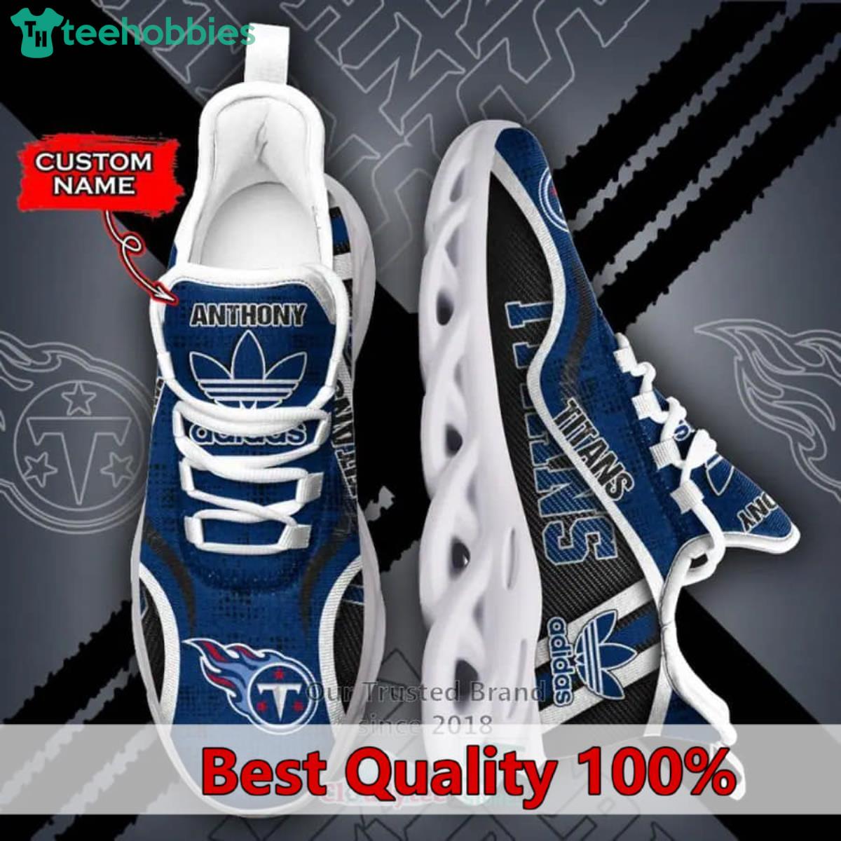 NFL Tennessee Titans Navy Blue Max Soul Shoes Gift For Fans Sport -  YesItCustom