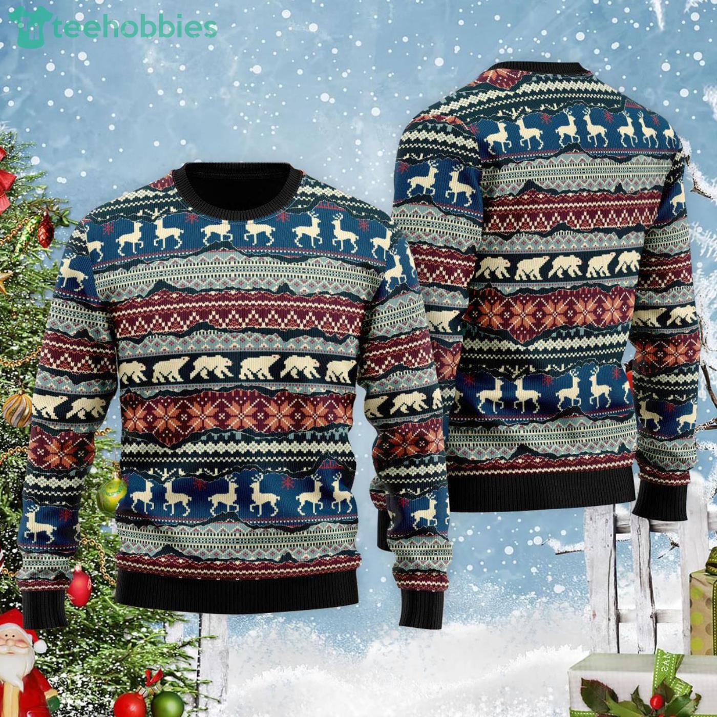 Dallas Cowboys Christmas Reindeers Pattern Ugly Sweater For Men