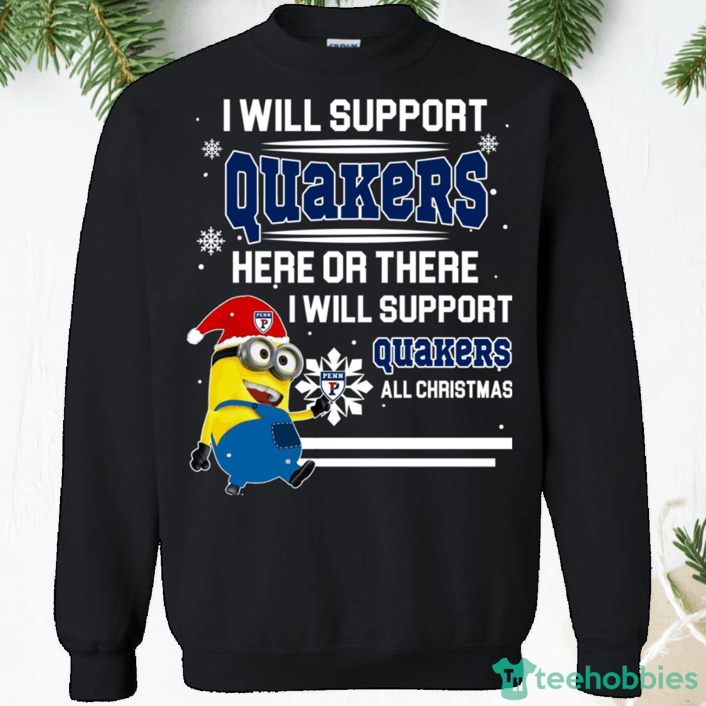 Penn Quakers Minion Christmas Sweatshirt - penn-quakers-minion-christmas-sweatshirt-1