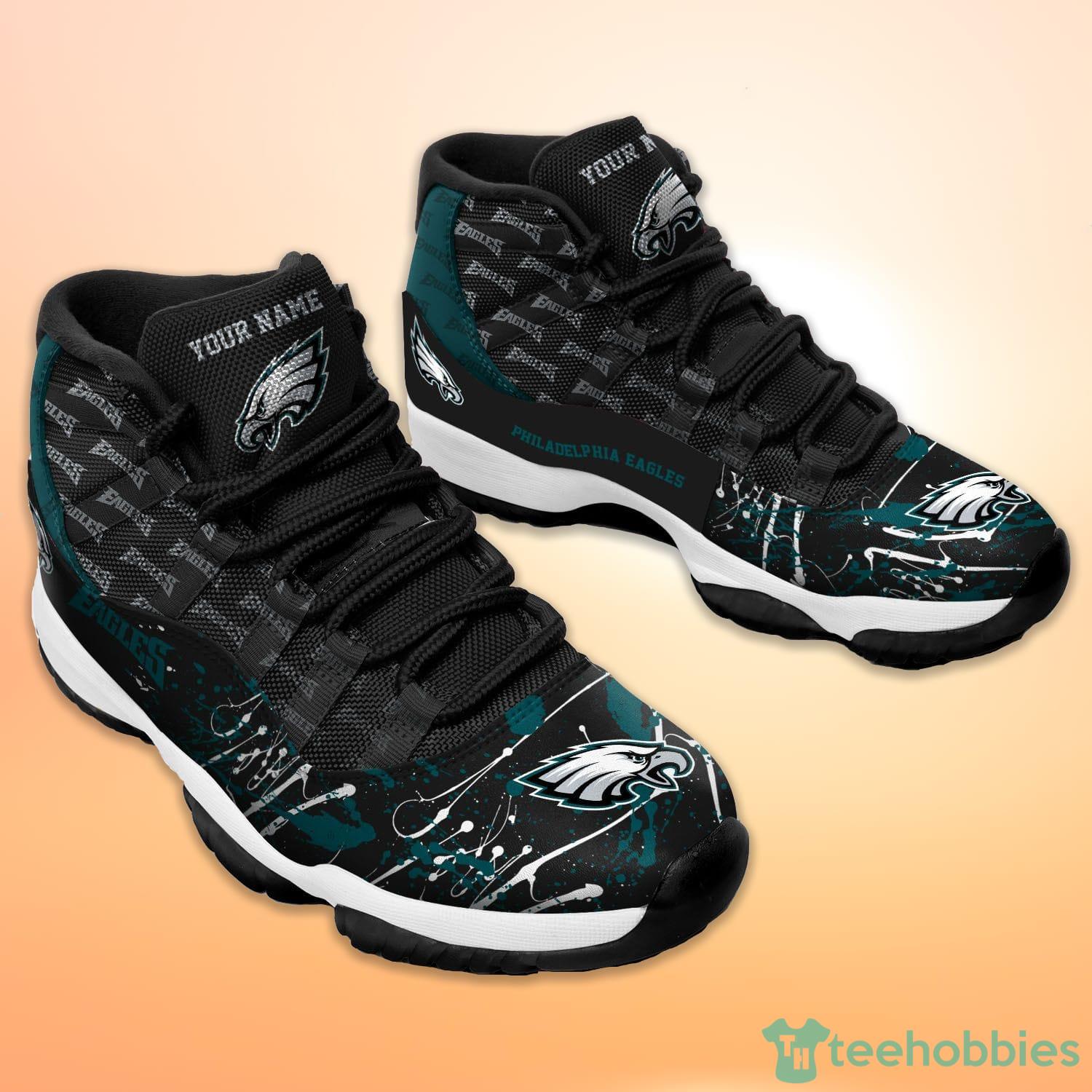 Personalized Philadelphia Eagles Color Flakes Air Jordan 11