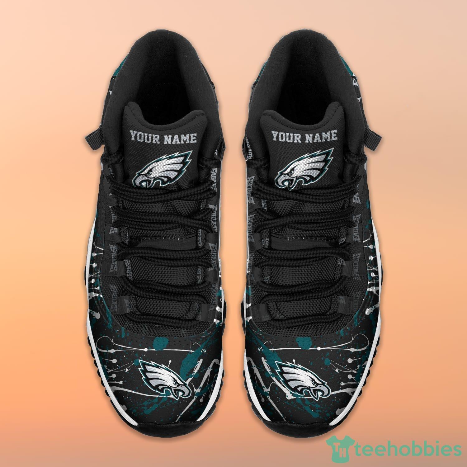 Philadelphia Eagles Custom Name Air Jordan 11 Sneakers Shoes