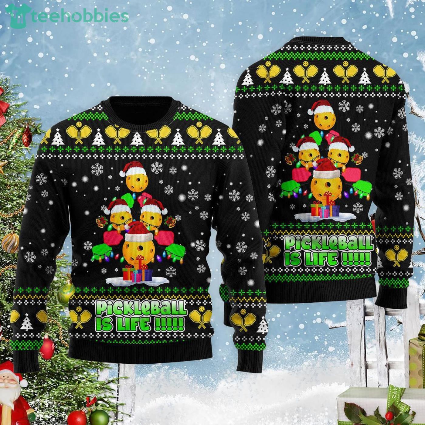 NHL New York Islanders Ugly Christmas Sweater Ball Pine Tree Christmas  Unisex Sweater