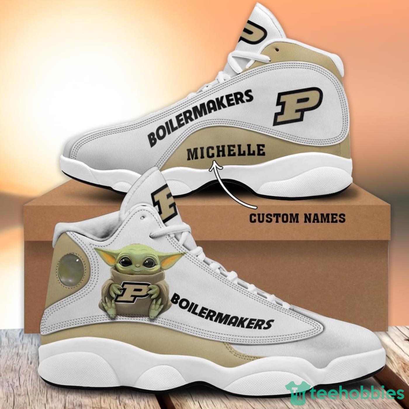Custom Name Boise State Broncos Custom Name And Number Air Jordan 13 Shoes  For Men And Women - Banantees