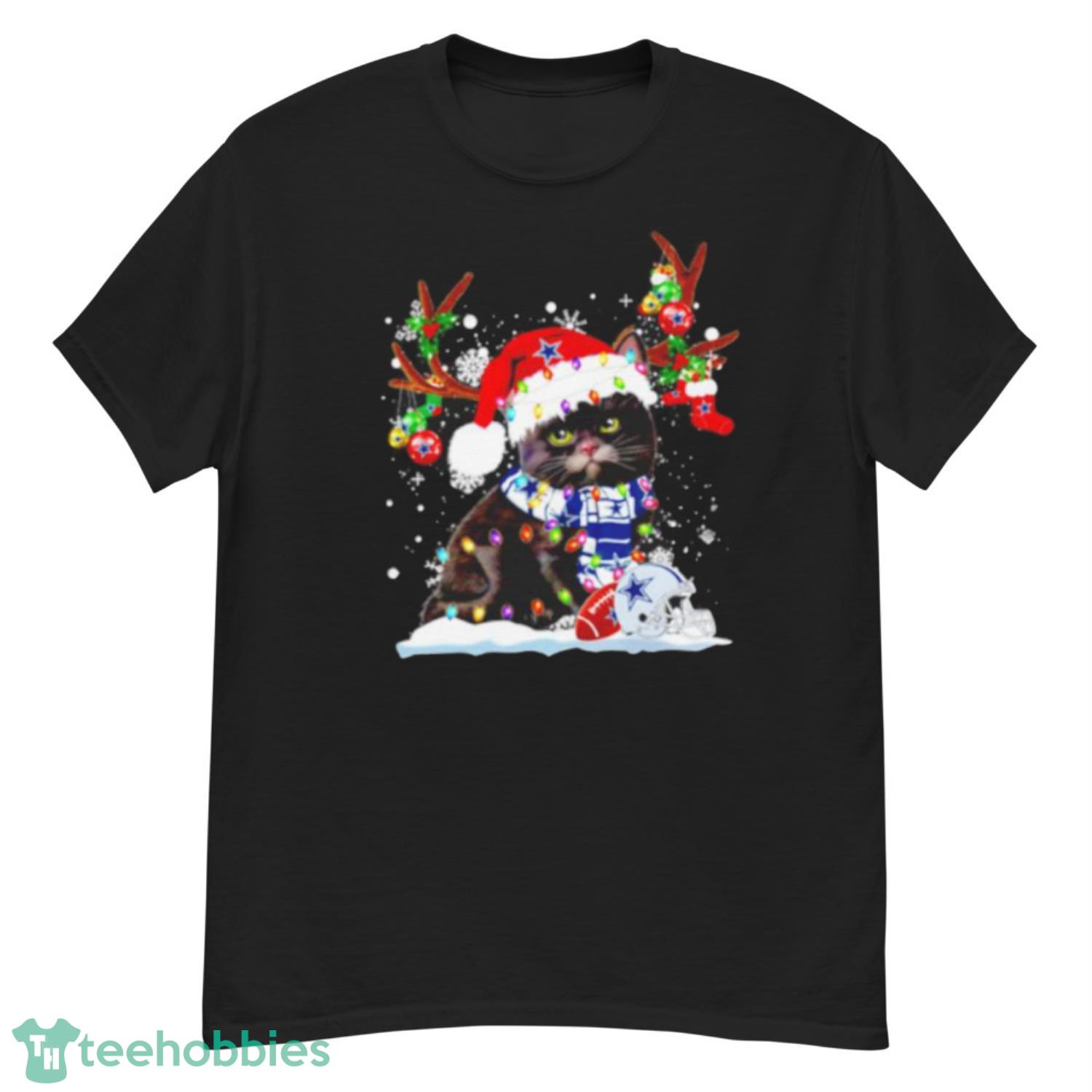 Dallas Cowboys Santa hat Christmas T-shirt - Rosita Deal