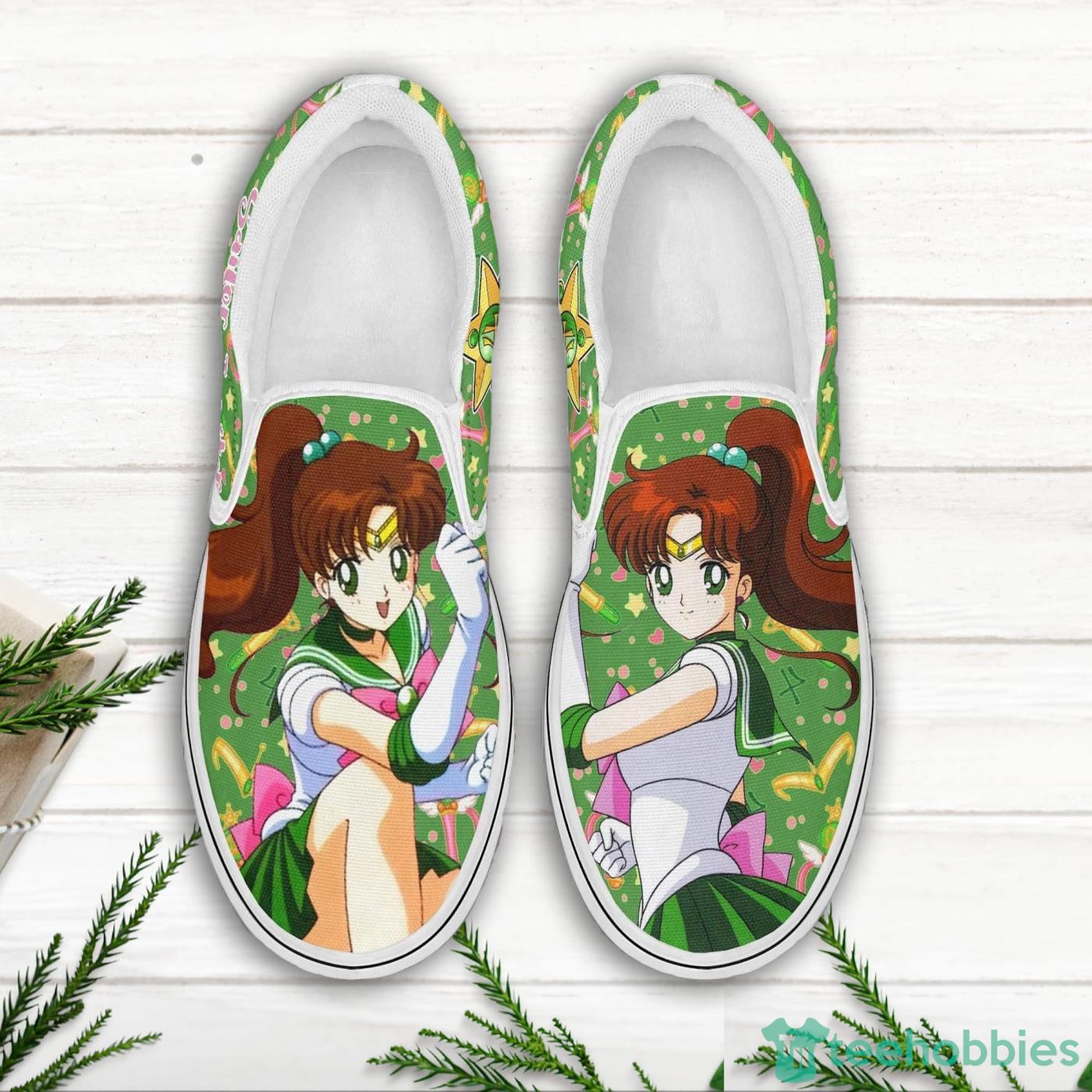 Sailor Moon Custom Green Yeezy Sneakers - Sailor Moon Store