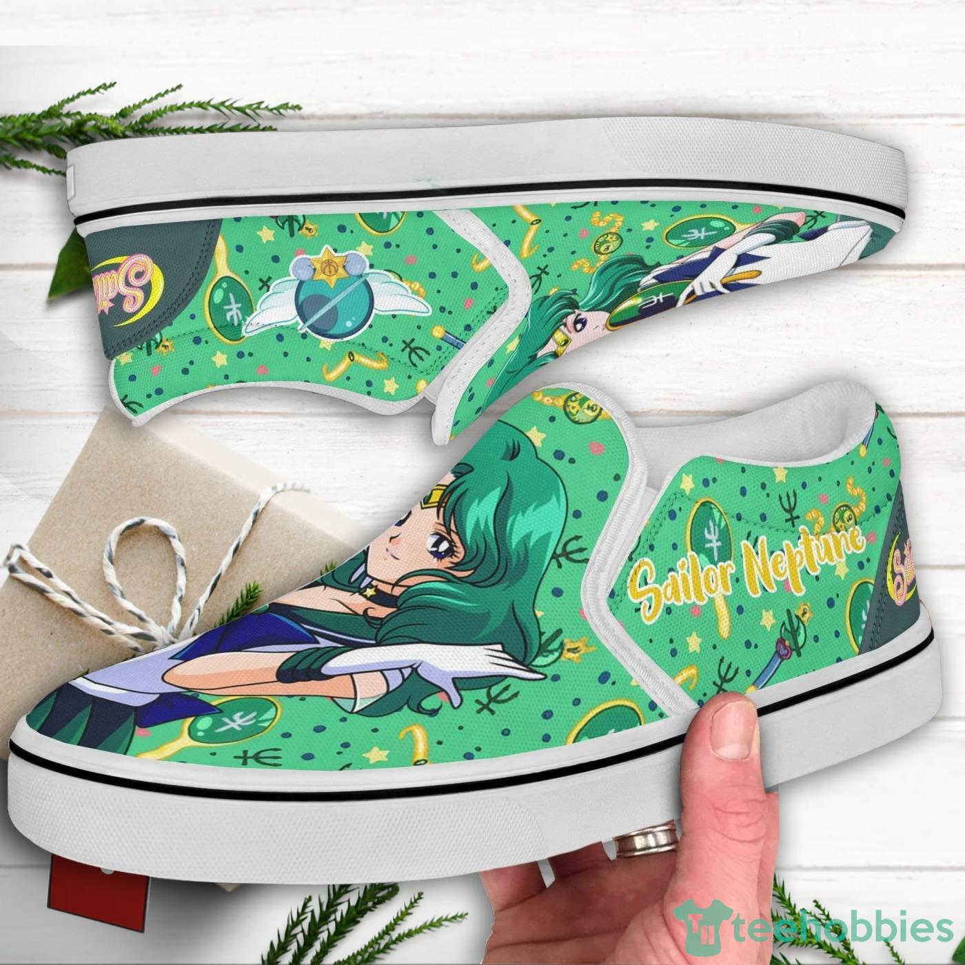 Sailor Moon Custom Green Yeezy Sneakers - Sailor Moon Store