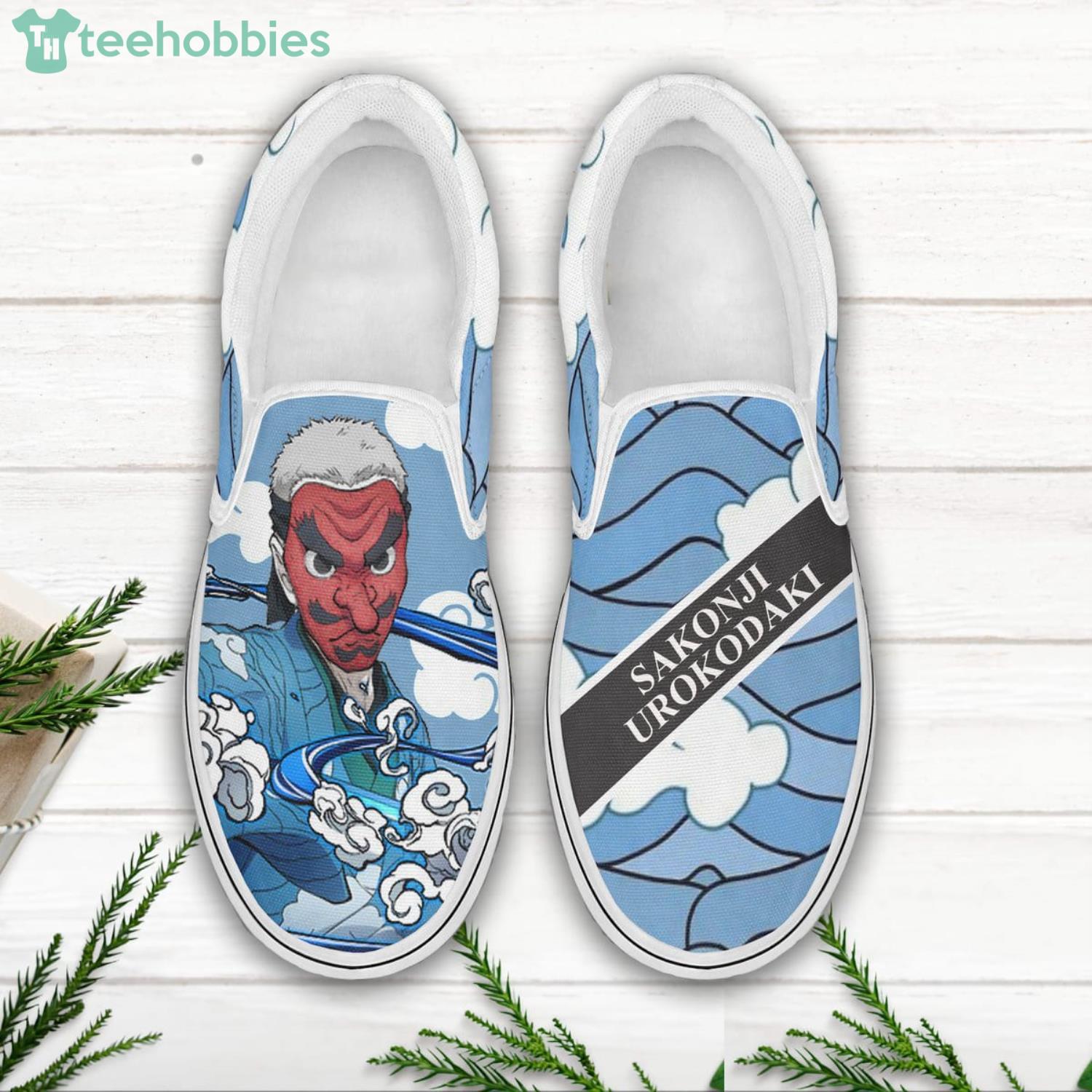 Sakonji Urokodaki Shoes Custom Demon Slayer Anime Slip On Shoes Product Photo 1 Sakonji Urokodaki Shoes Custom Demon Slayer Anime Slip On Shoes Product Photo 1