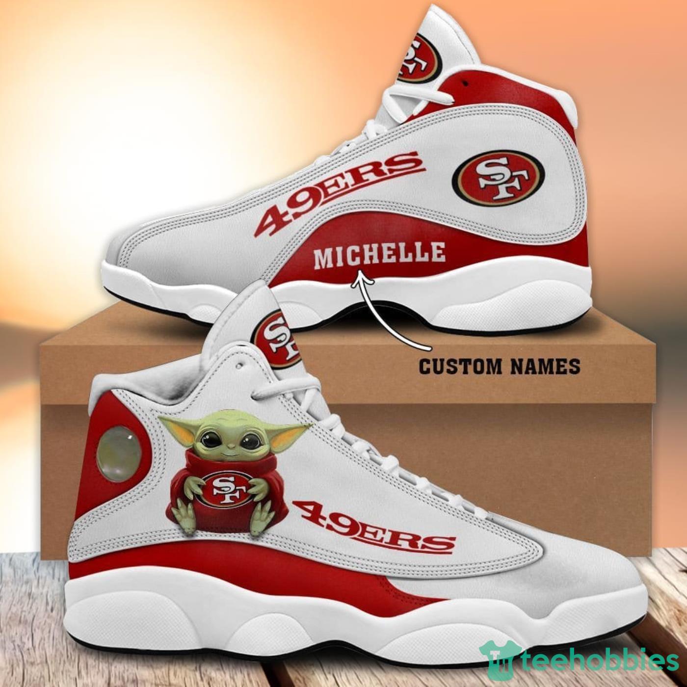 Personalized Nfl San Francisco 49Ers Logo Football Team Custom Air Jordan  13 Shoes - It's RobinLoriNOW!